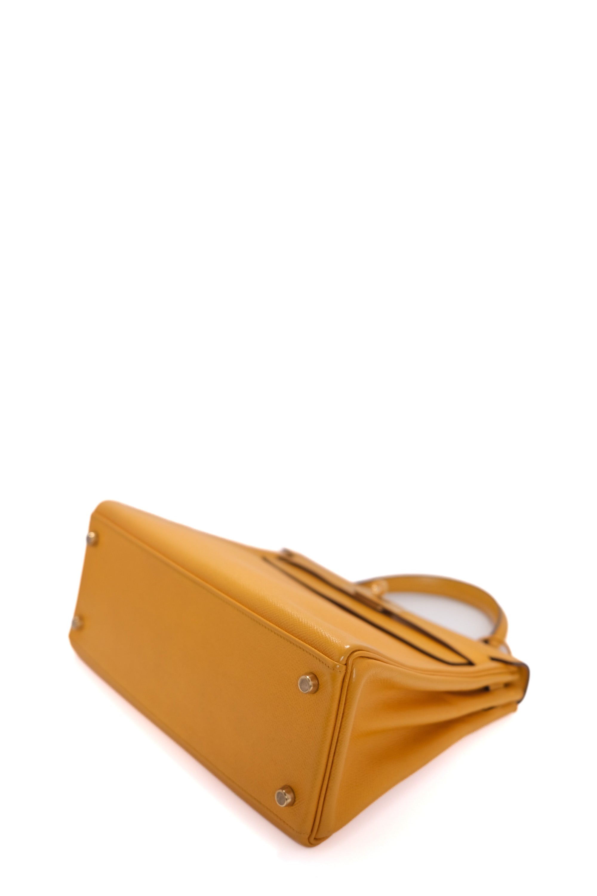 Kelly 28 Jaune Ambre Gold Hardware Epsom