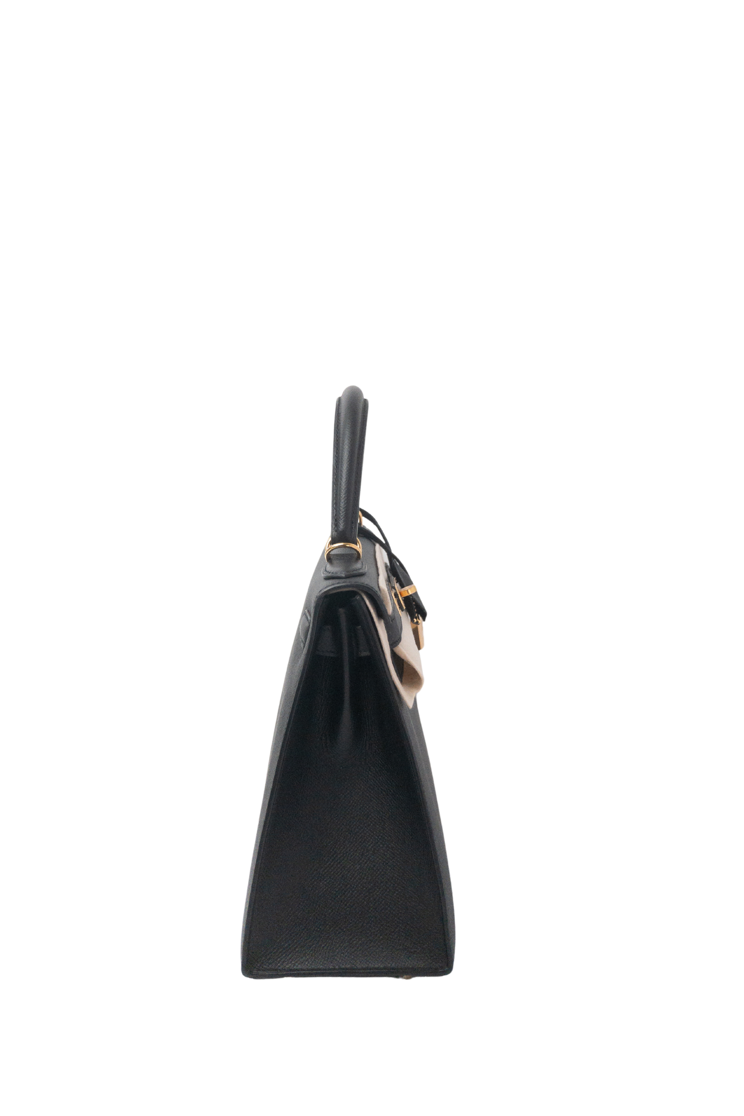 Kelly 28 Noir Gold Hardware Epsom T