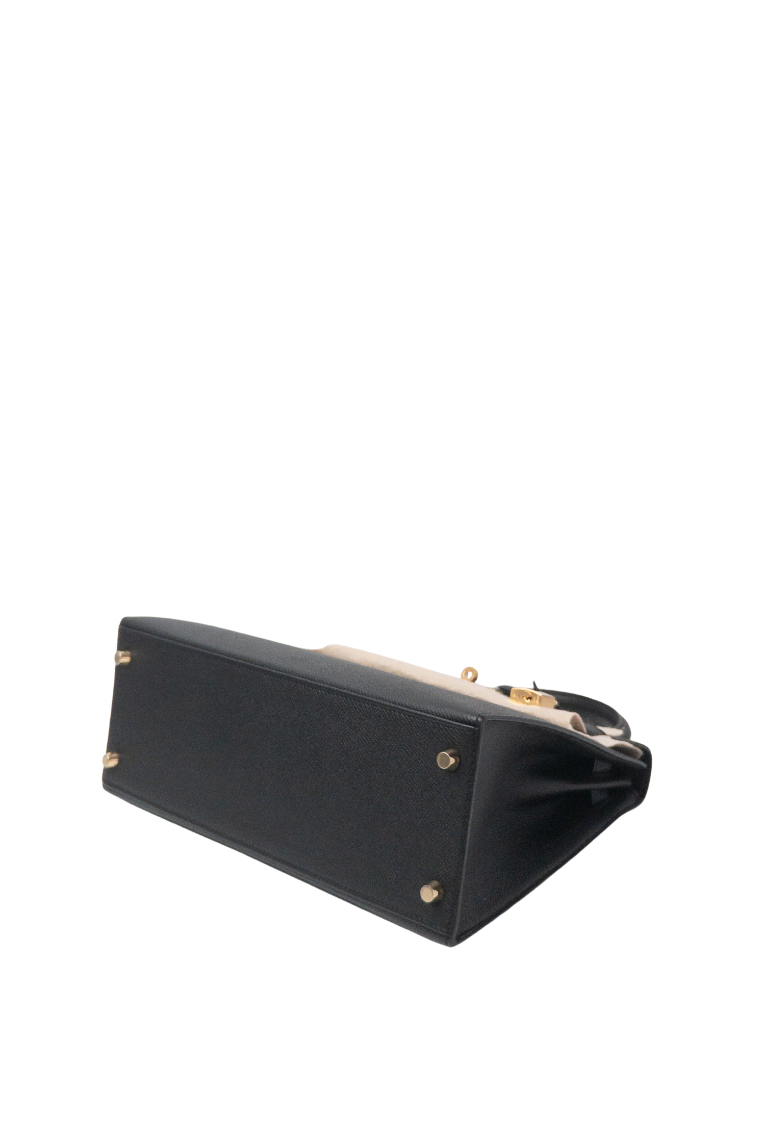 Kelly 28 Noir Gold Hardware Epsom T
