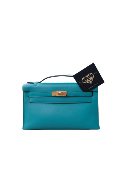 Kelly Pochette Vert Verone Gold Hardware X