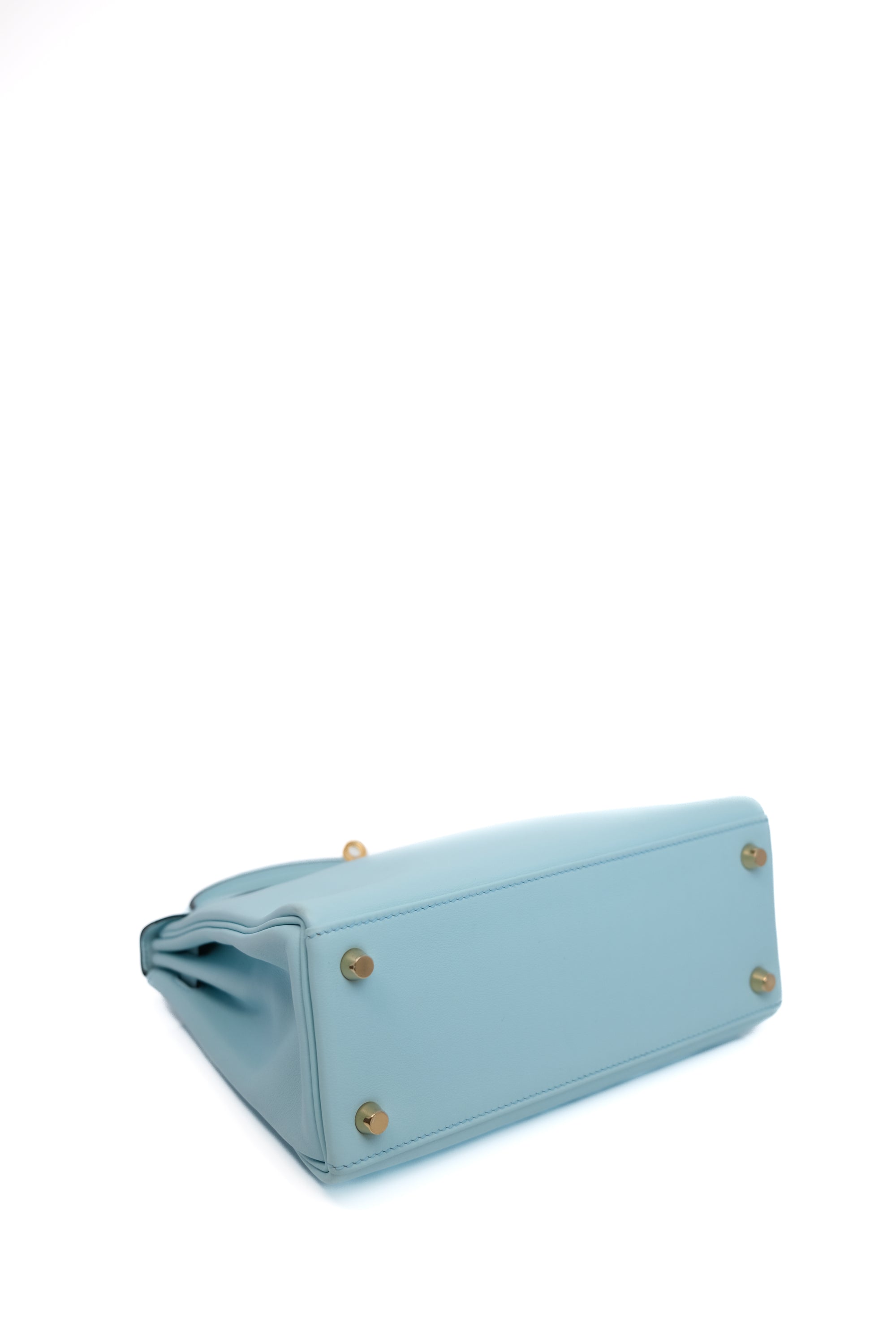Kelly 25 Bleu Atoll Gold Hardware Swift