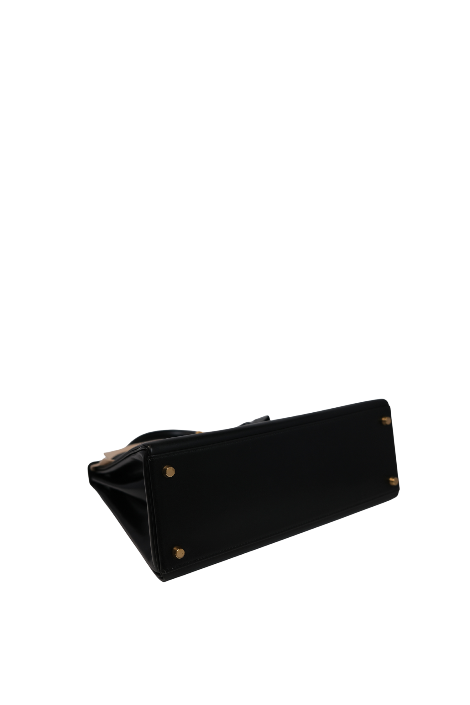 Kelly 32 Noir Gold Hardware Box Leather