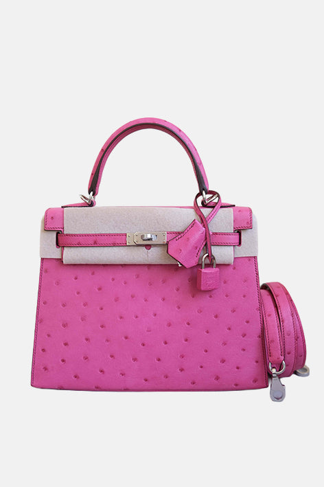 Kelly 25 Ostrich Fuchsia PHW