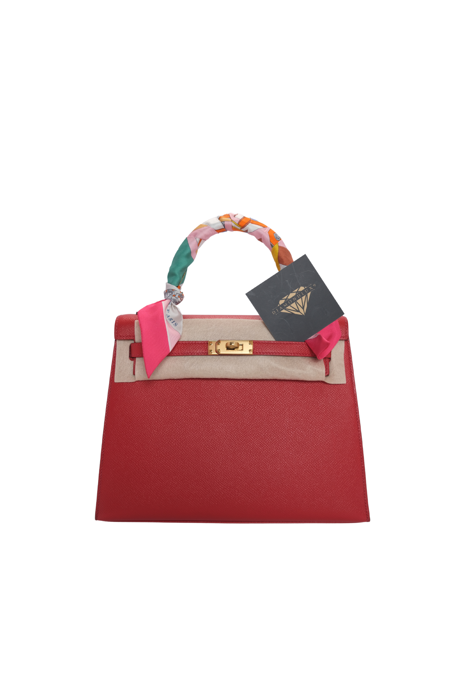 Kelly 25 Rouge Casaque Gold Hardware Epsom