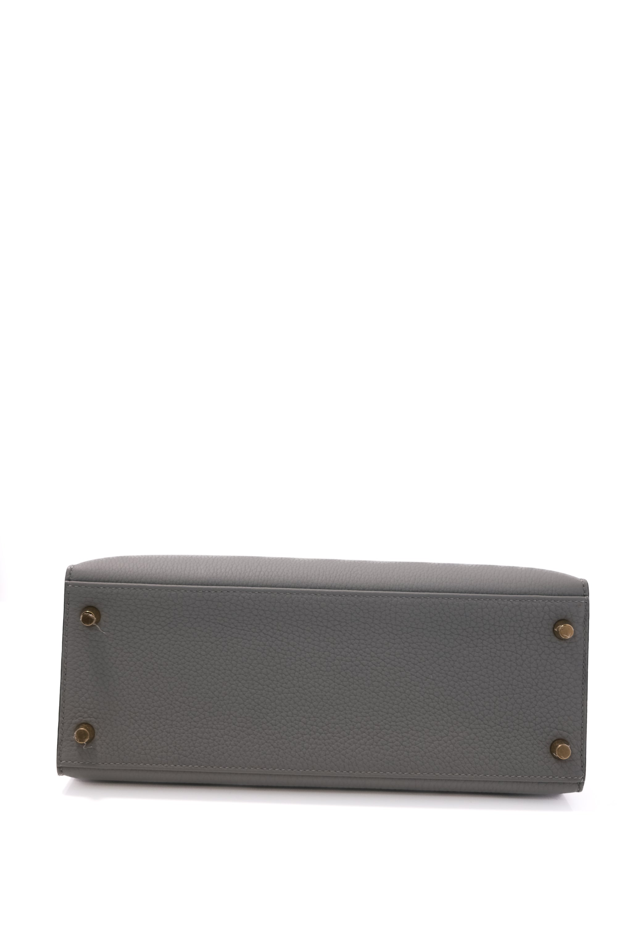 Kelly 28 HSS Nata/Gris Brushed Rose Gold Hardware Togo