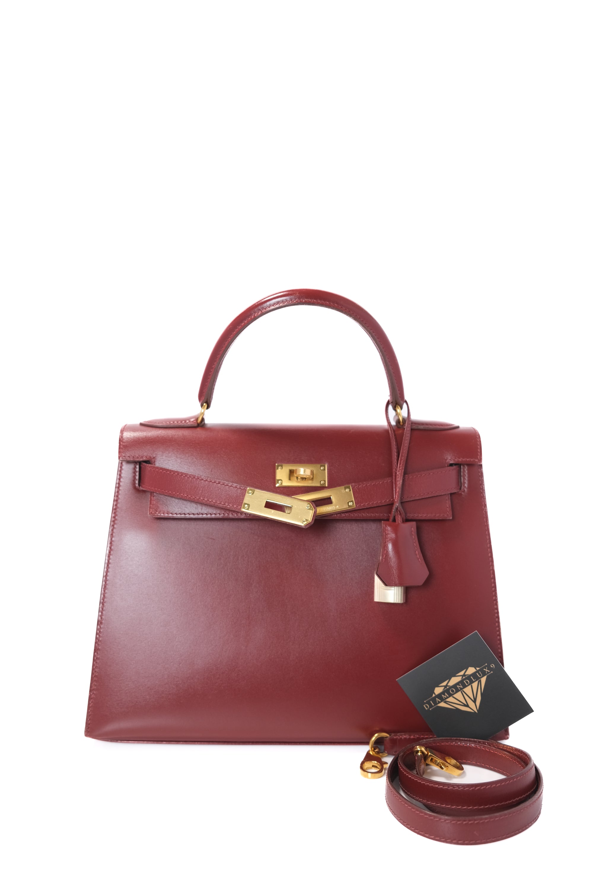 Kelly 28 Rouge H Gold Hardware Box