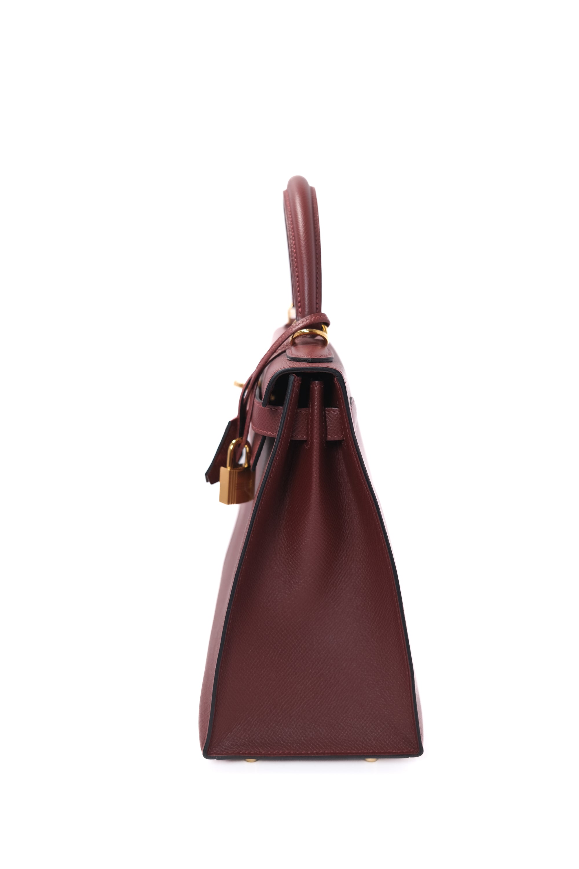 Kelly 28 Rouge H Gold Hardware Epsom