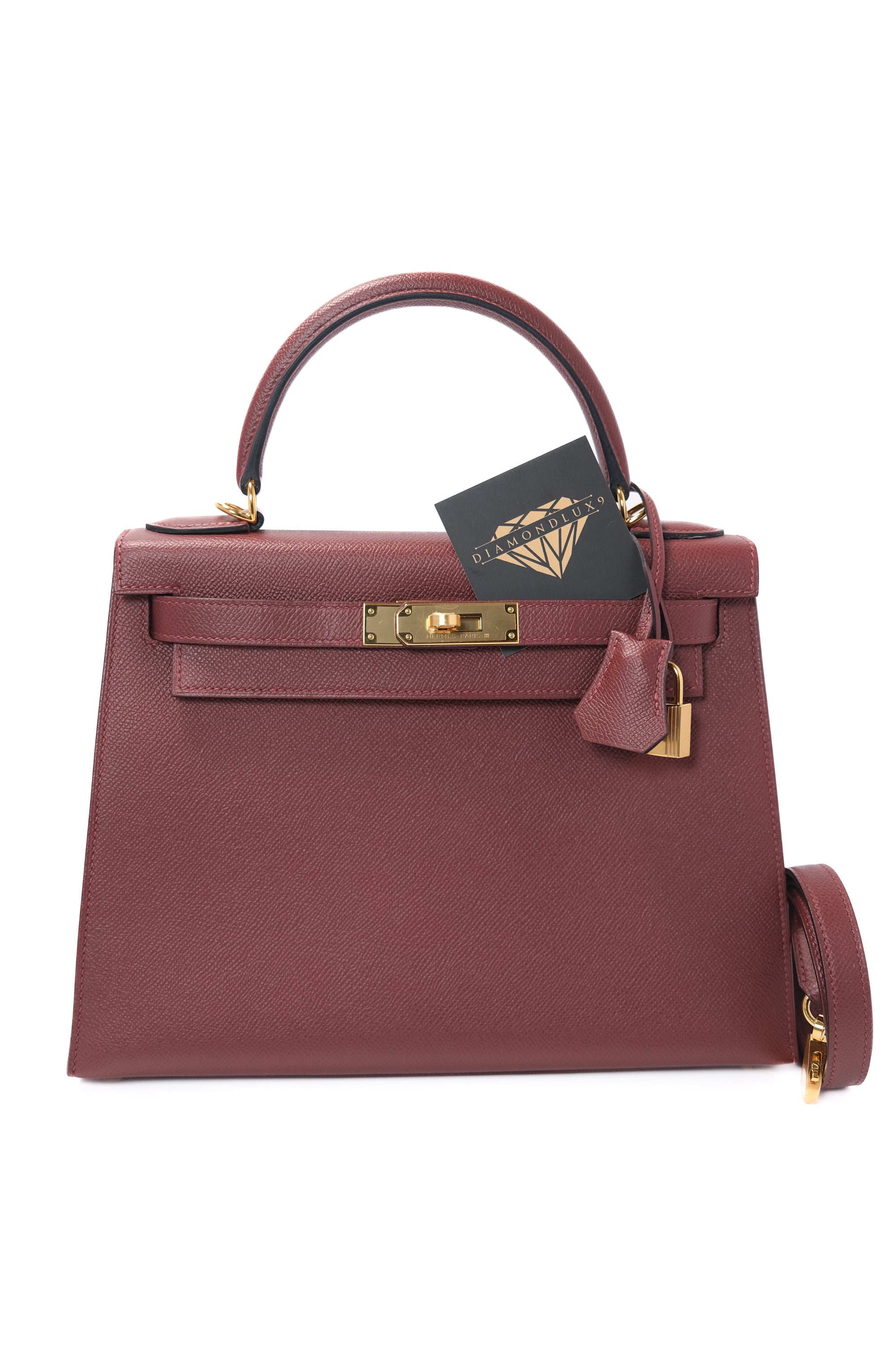 Kelly 28 Rouge H Gold Hardware Epsom
