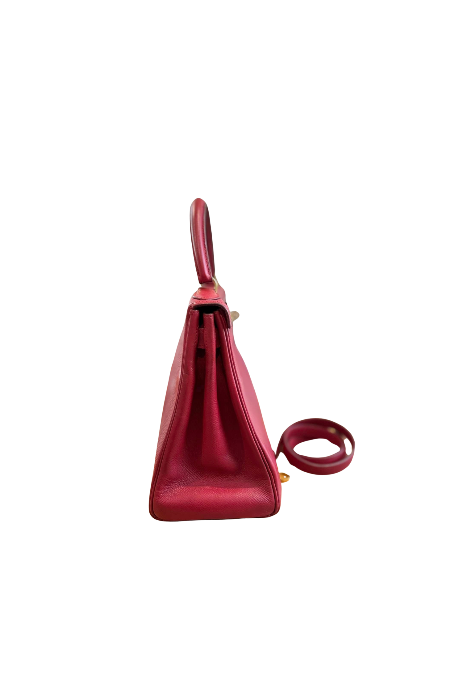 Kelly 28 Rouge H Gold Hardware Epsom
