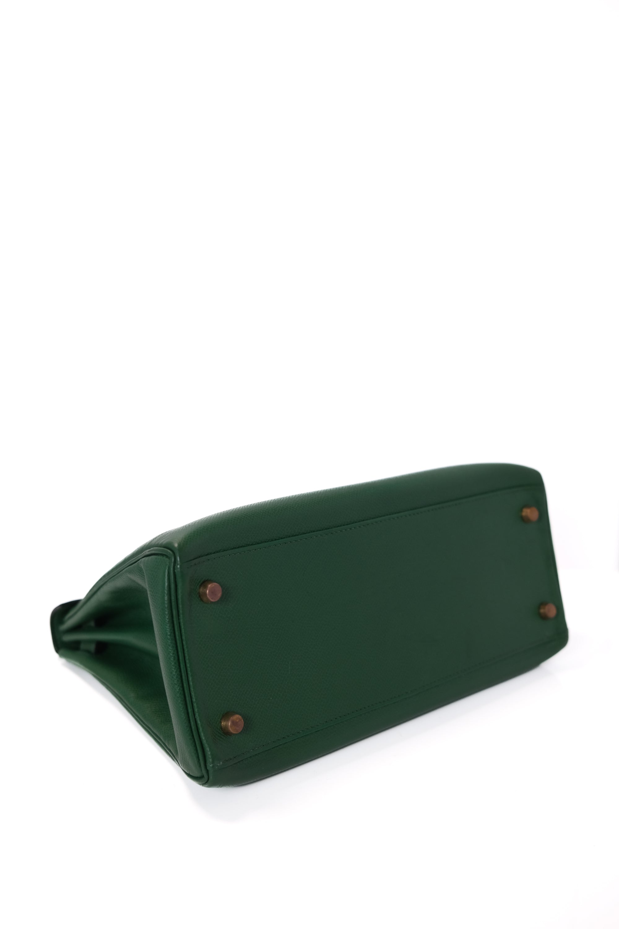 Kelly 28 Vert Gold Hardware Epsom