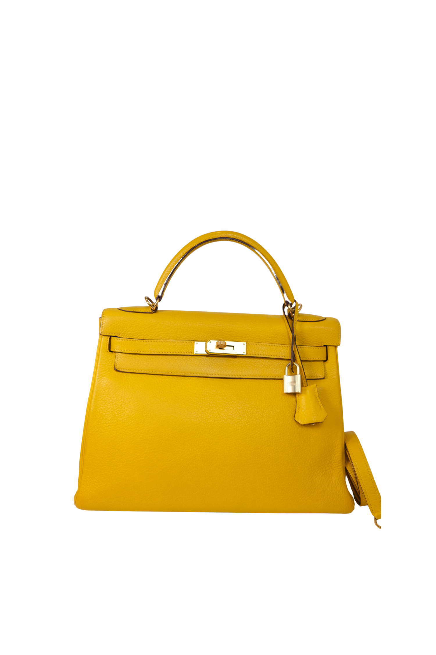 Kelly 32 Jaune Ambre Gold Hardware Clemence