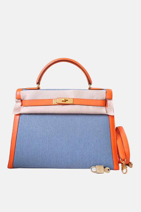 Kelly 32 Toile H Gold Hardware