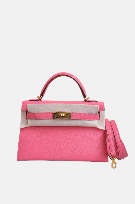 Mini Kelly 20 Rose Azalee Gold Hardware