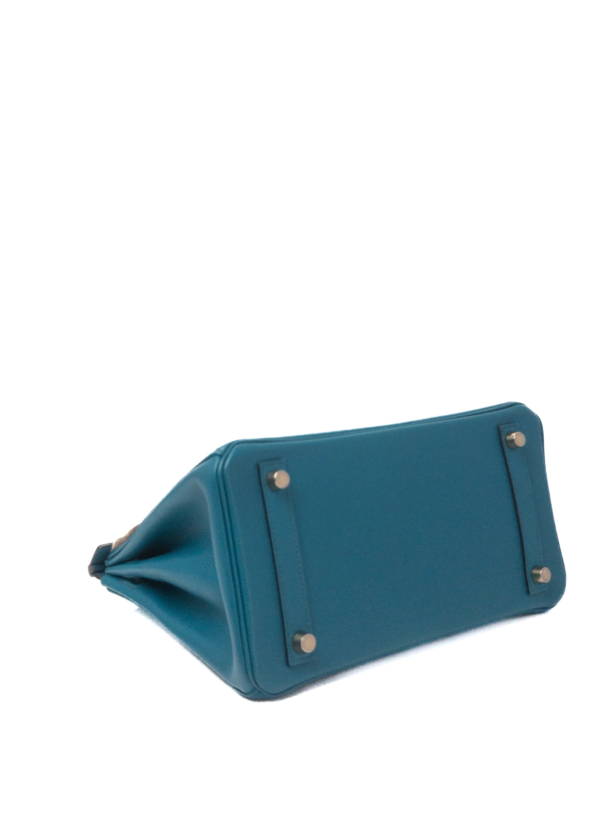 Birkin 25 Bleu Izmir Gold Hardware Epsom □Q