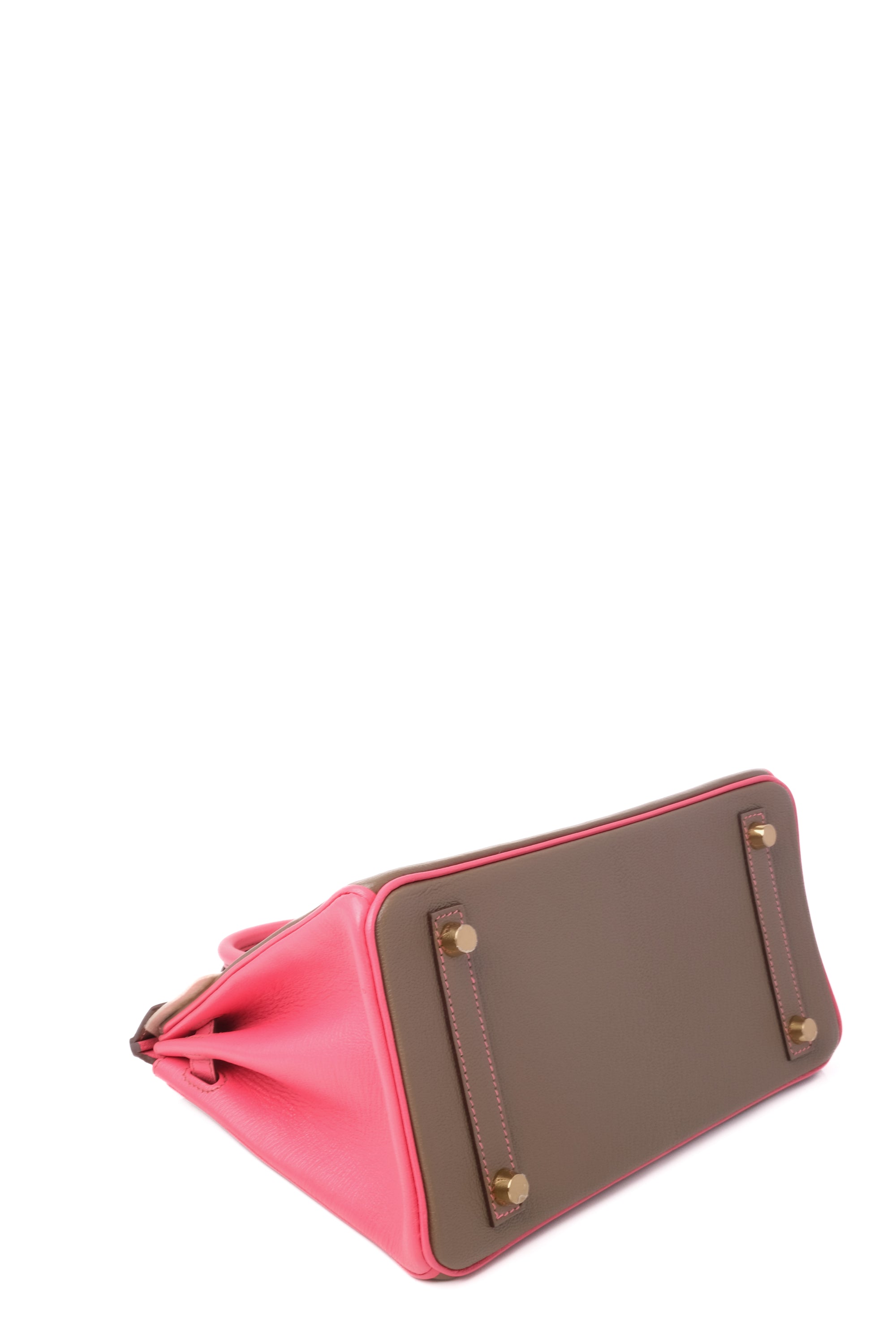 Birkin 25 Etoupe/Rose Azalee Brushed Gold Hardware Chevre