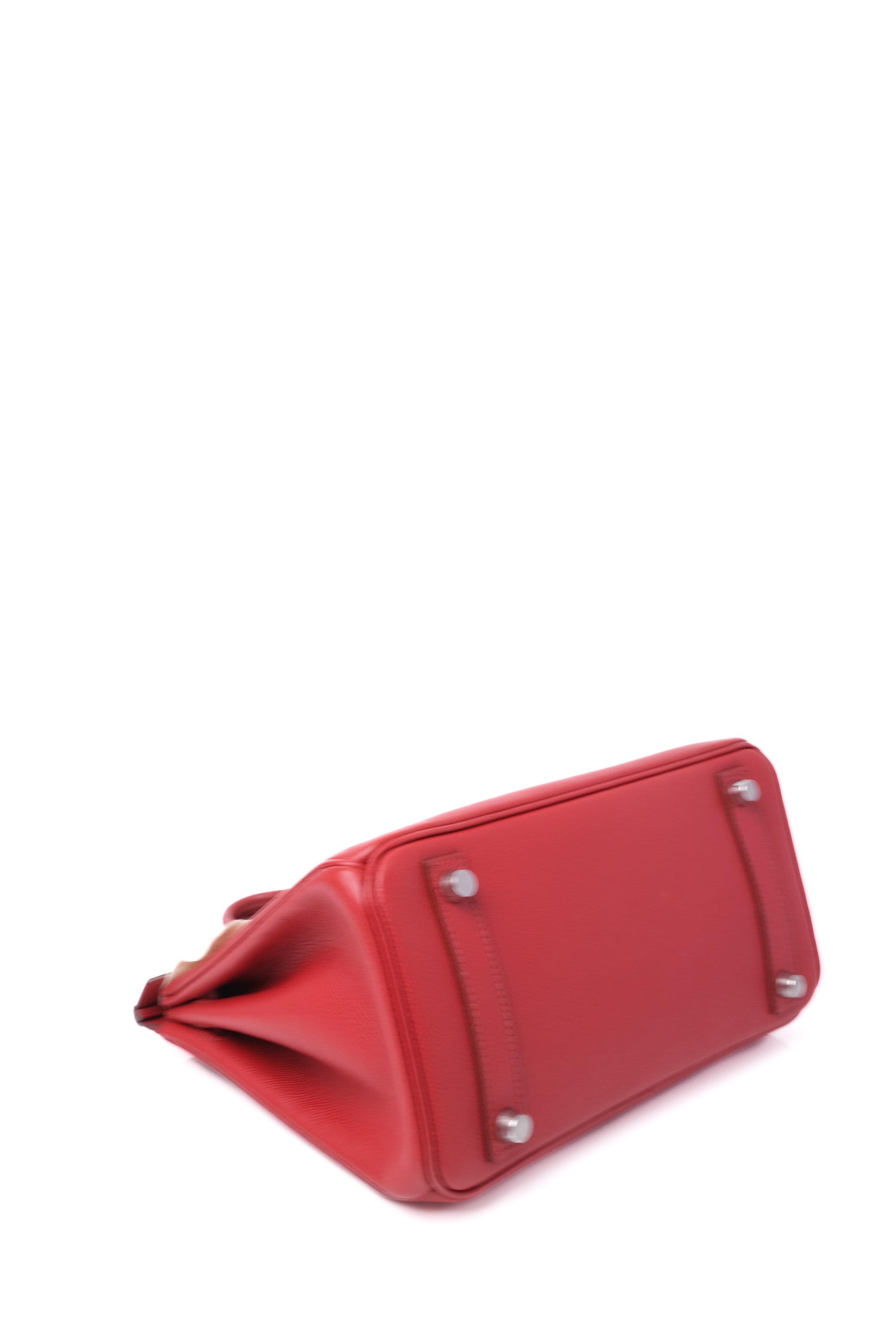 Birkin 25 Rouge Garance Palladium Hardware Epsom