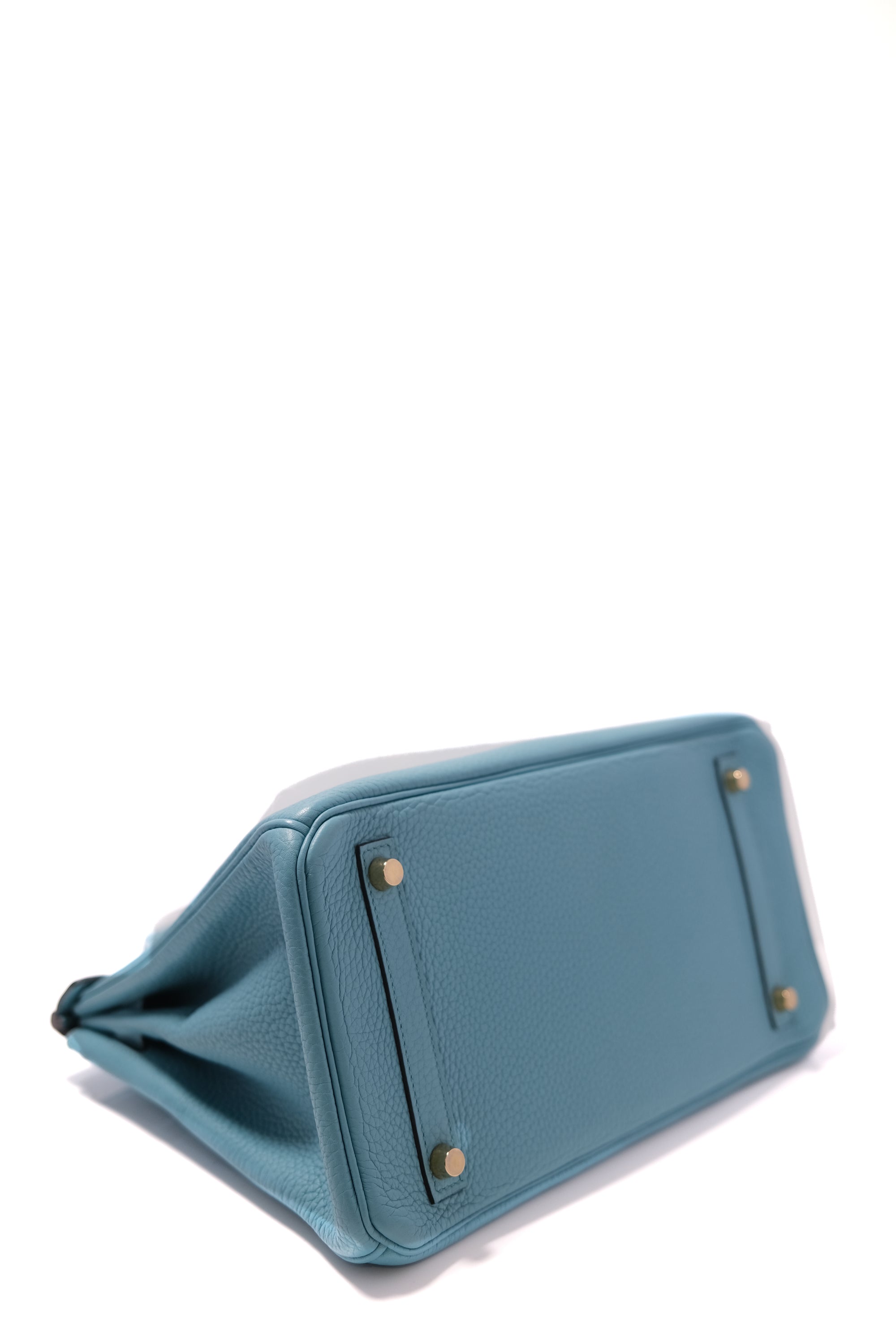 Birkin 30 Bleu Atoll Gold Hardware Togo