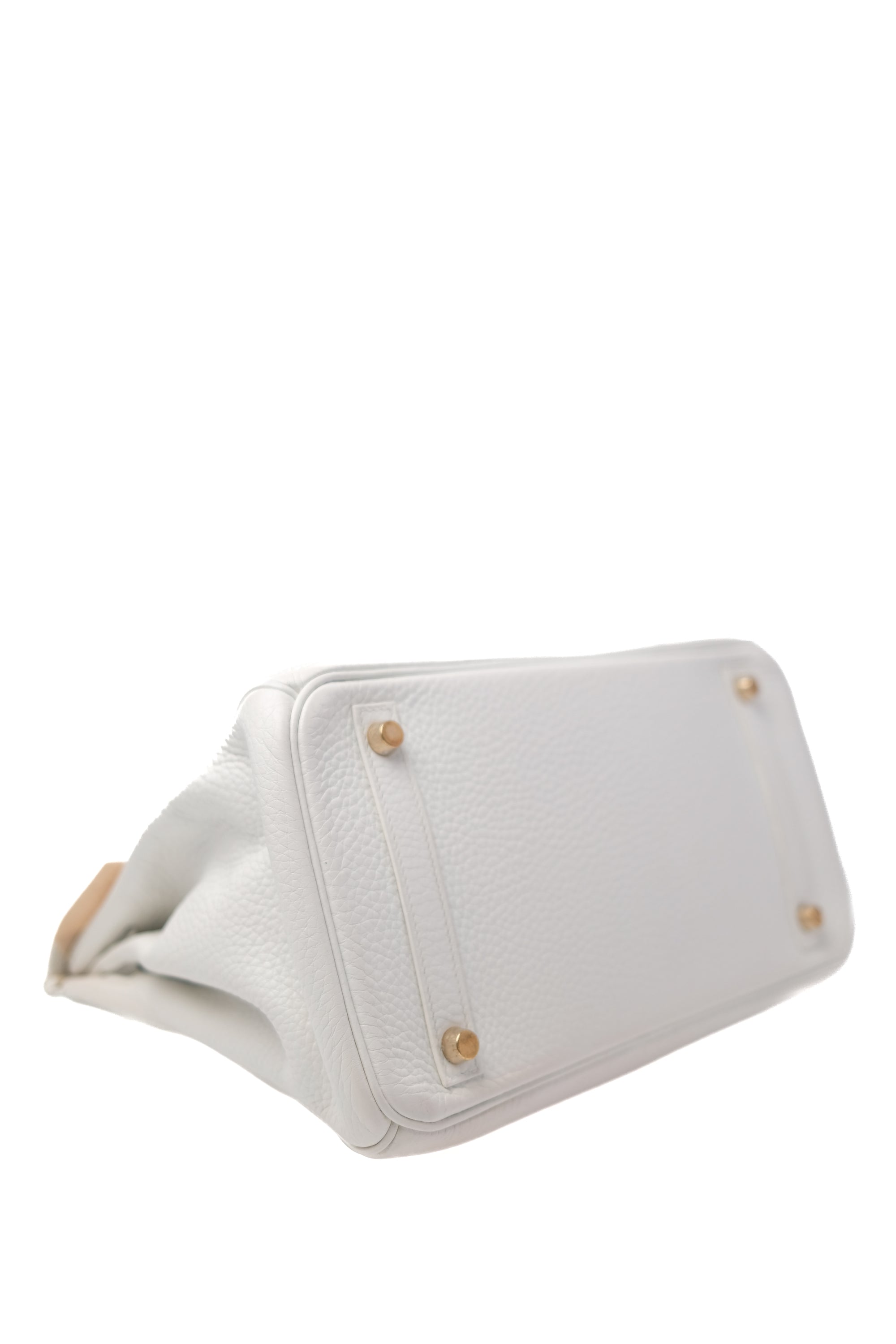 Birkin 30 Blanc Gold Hardware Clemence □J