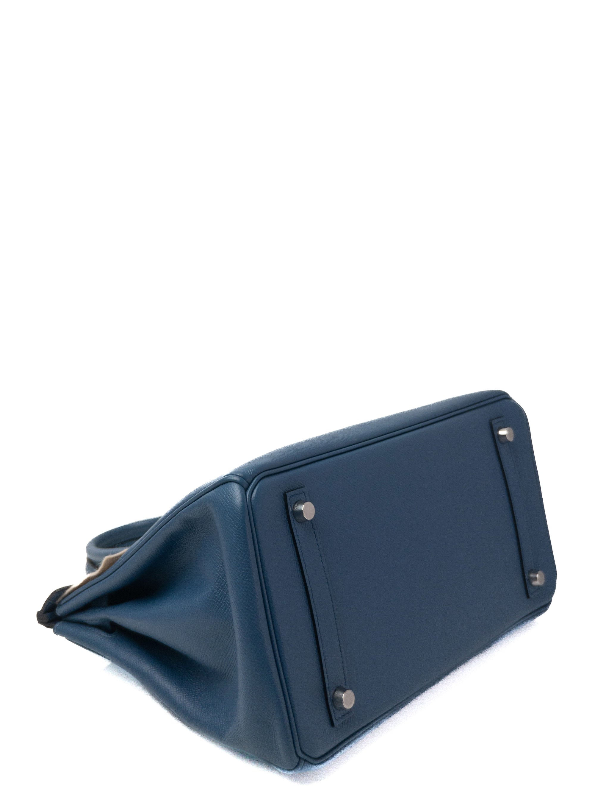 Birkin 30 Bleu Agate Palladium Hardware Epsom A