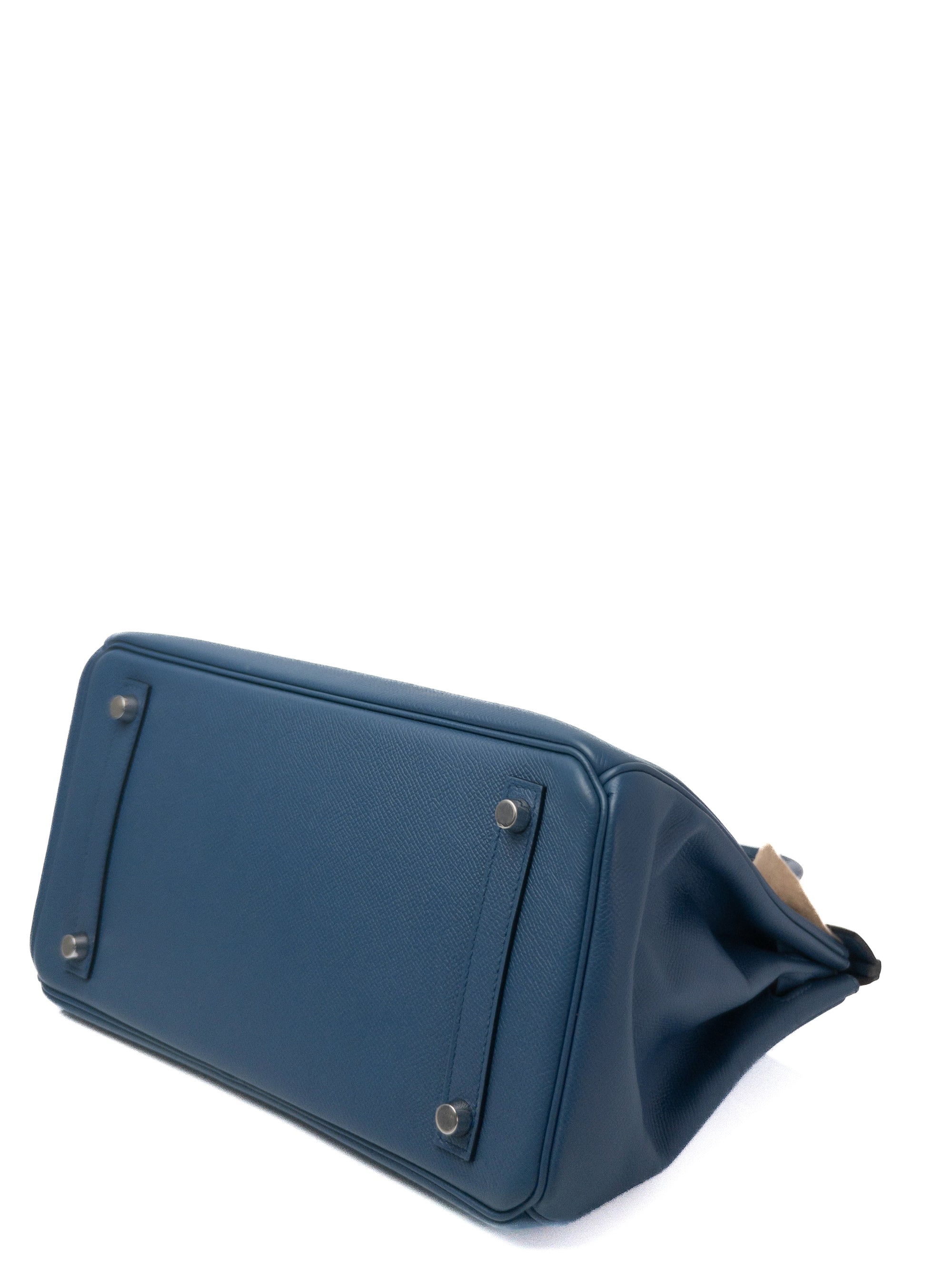 Birkin 30 Bleu Agate Palladium Hardware Epsom A