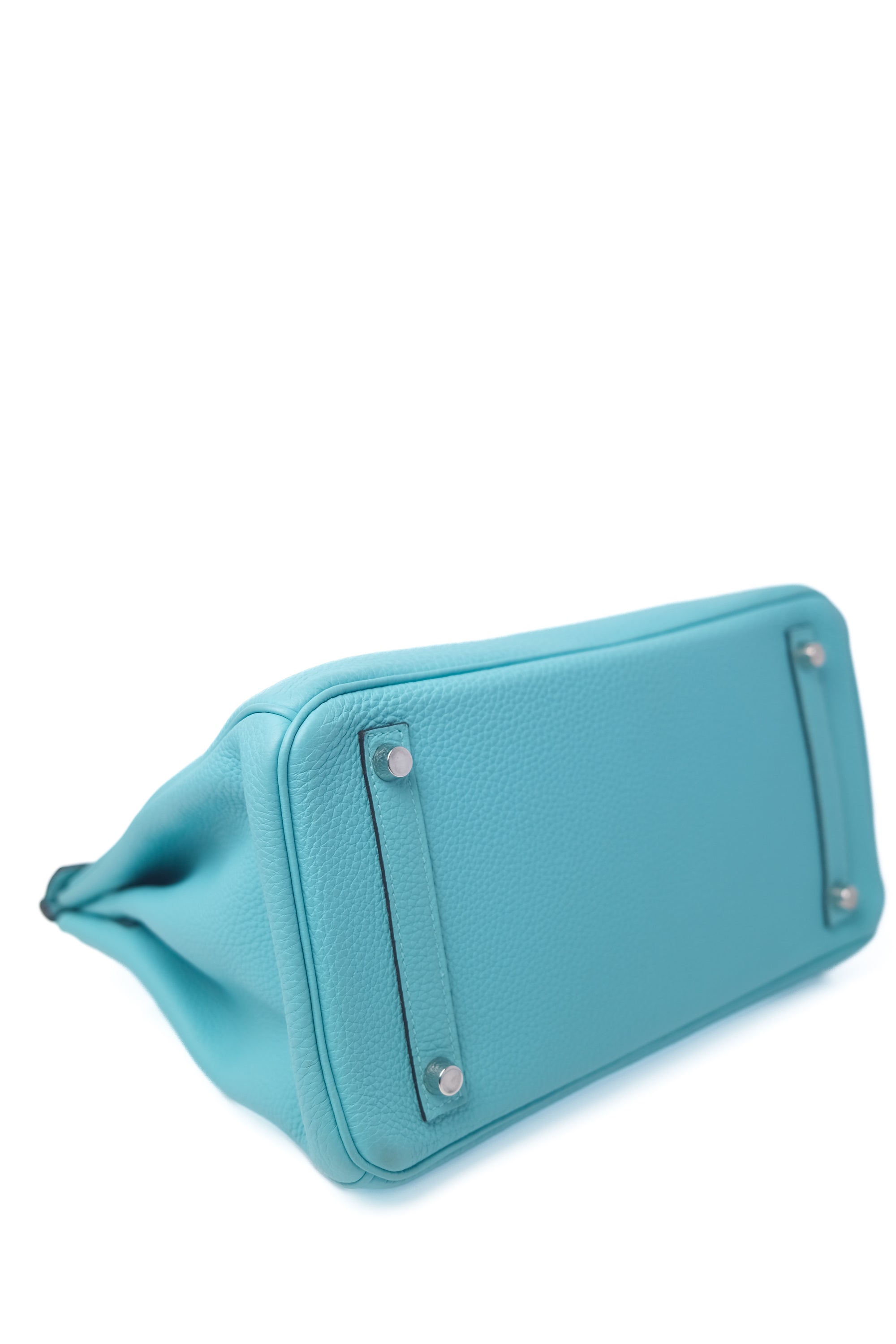 Birkin 30 Bleu Atoll Palladium Hardware Togo T
