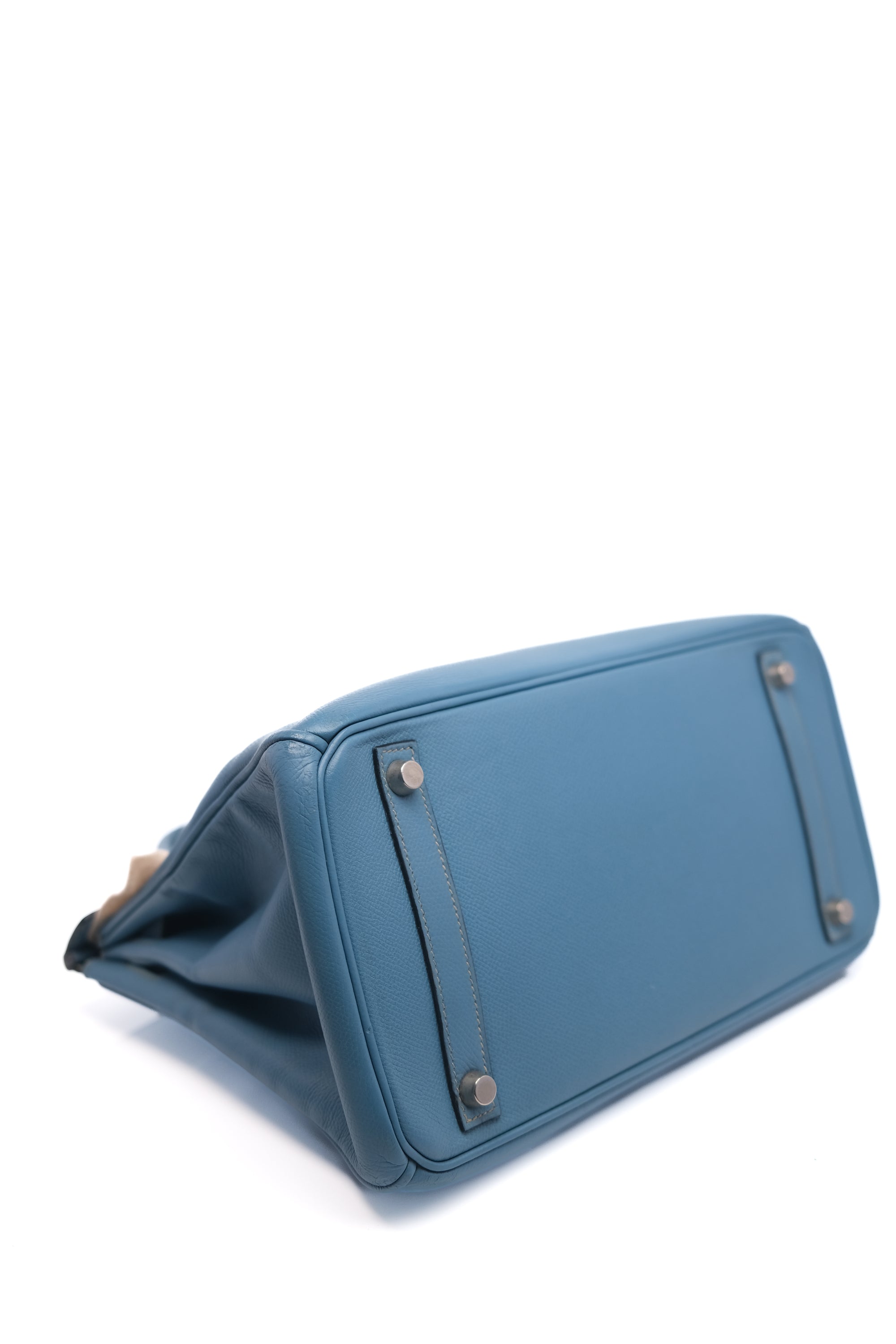 Birkin 30 Bleu Jean Palladium Hardware Epsom