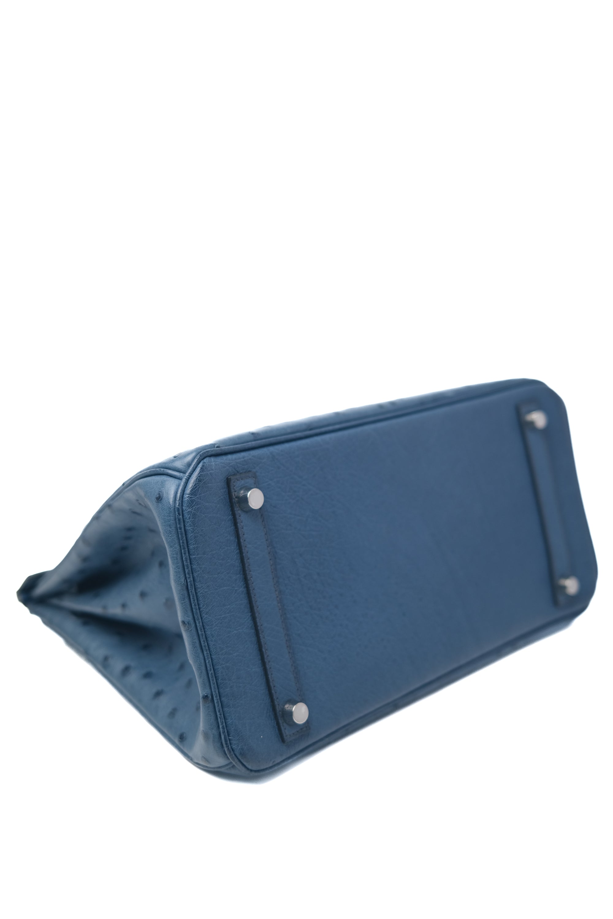 Birkin 30 Bleu Roi Palladium Hardware Ostrich □O