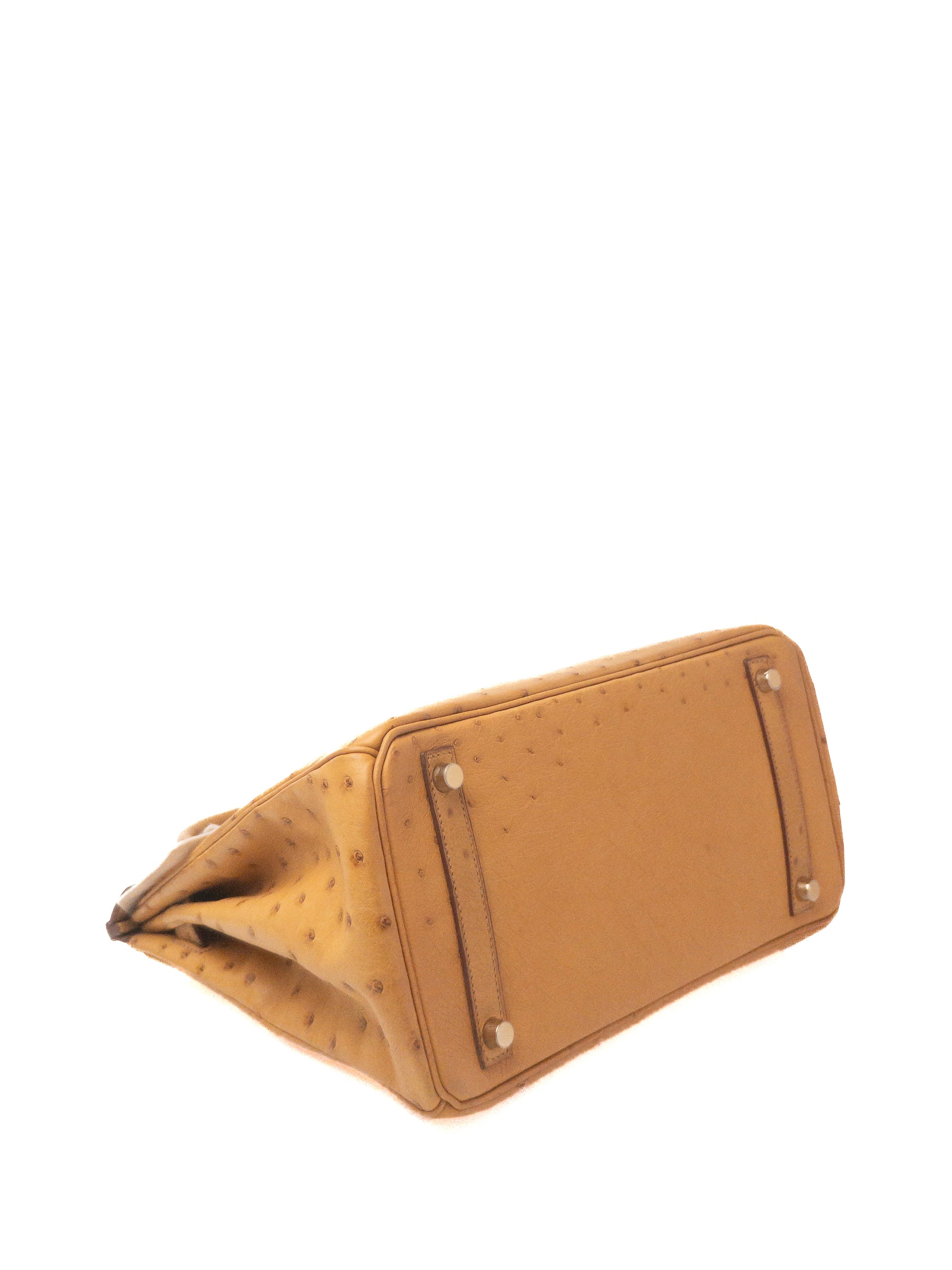 Birkin 30 Ostrich Light Brown Gold Hardware □N