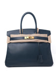 Birkin 30 Navy Gold Hardware Epsom