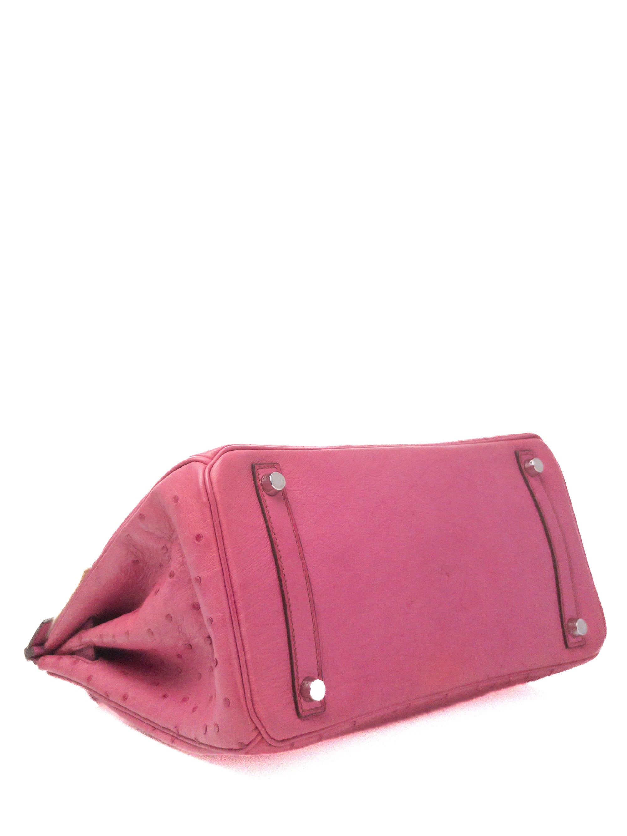 Birkin 30 Ostrich Rose Tyrien Palladium Hardware □M