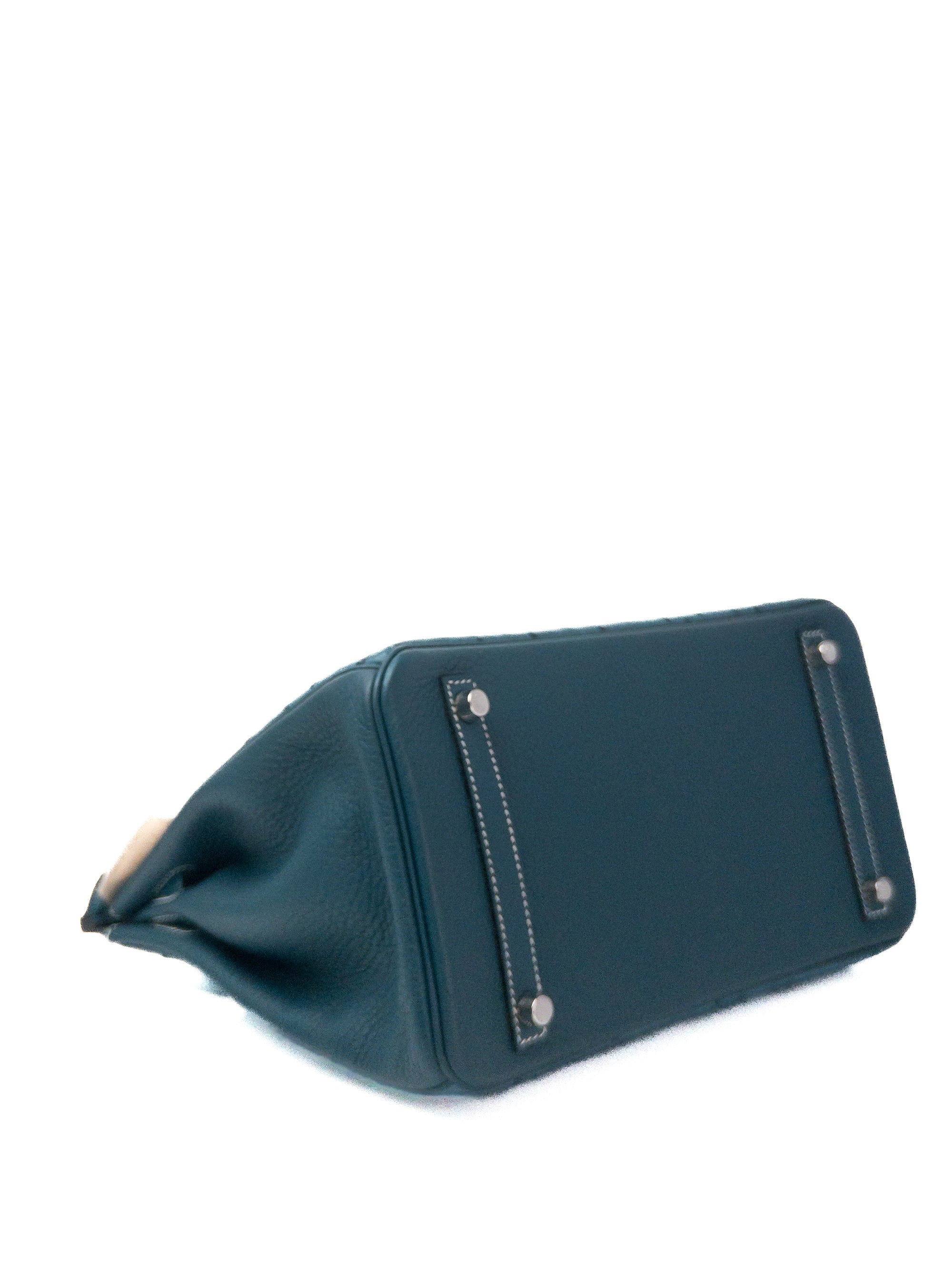 Birkin 30 Ostrich Touch Palladium Hardware Cobalt (Ostrich) - Colvert (Clemence) - Turquoise (Swift) □R