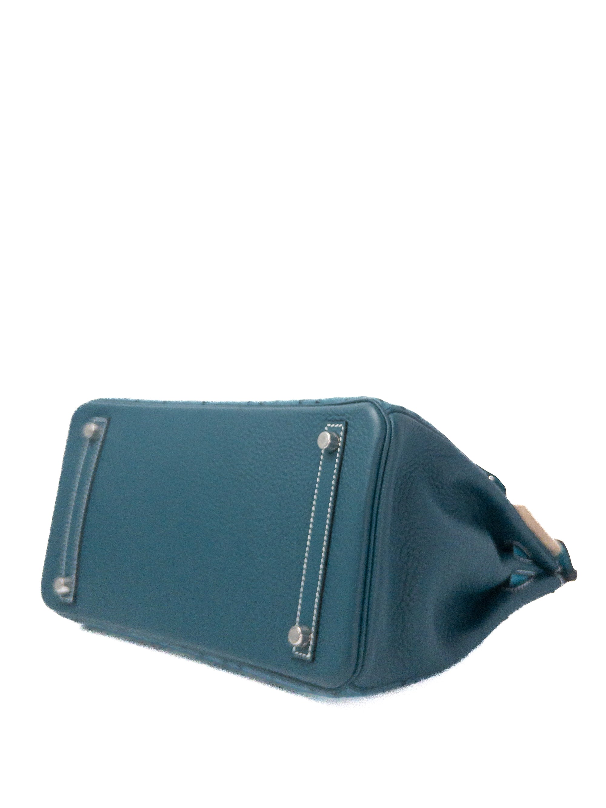 Birkin 30 Ostrich Touch Palladium Hardware Cobalt (Ostrich) - Colvert (Clemence) - Turquoise (Swift) □R