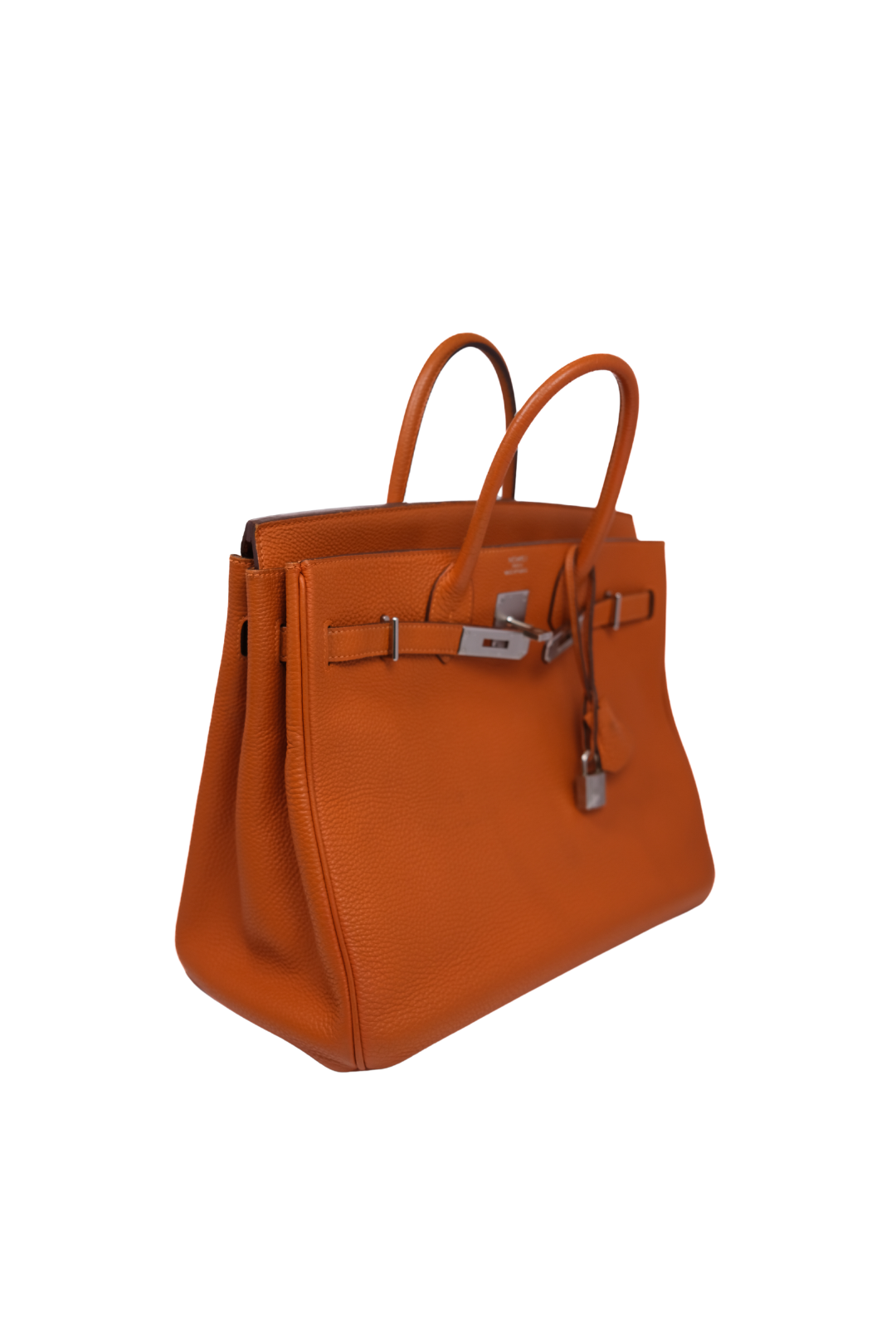 Birkin HAC 32 Orange Palladium Hardware Togo