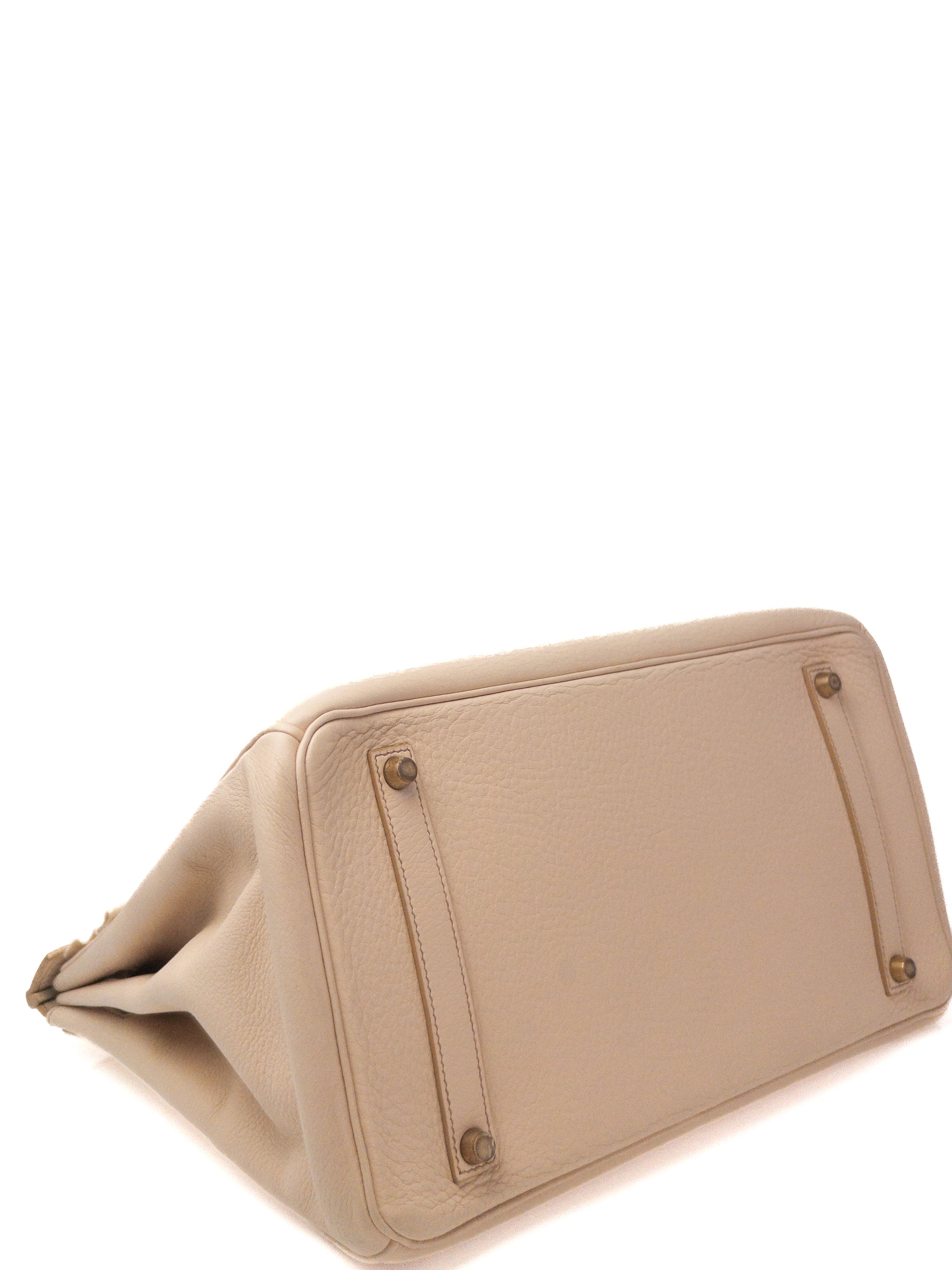 Birkin 35 Beige Gold Hardware Clemence □E