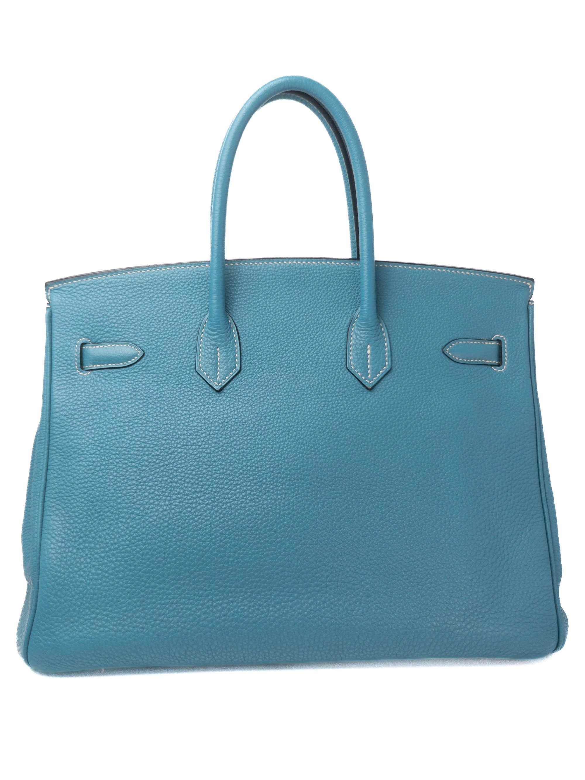 Birkin 35 Bleu Jean Palladium Hardware Togo □J