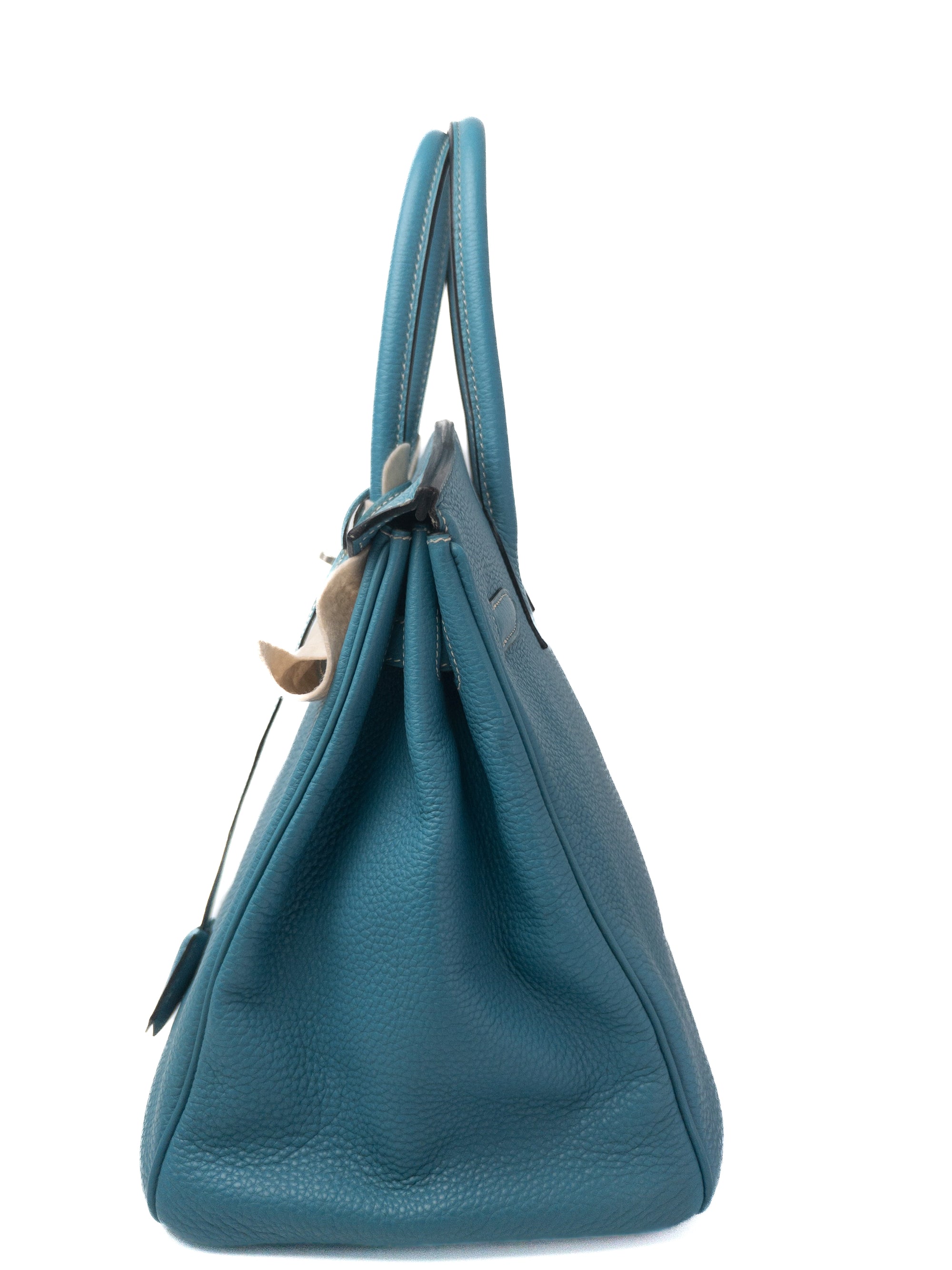 Birkin 35 Bleu Jean Palladium Hardware Togo □J