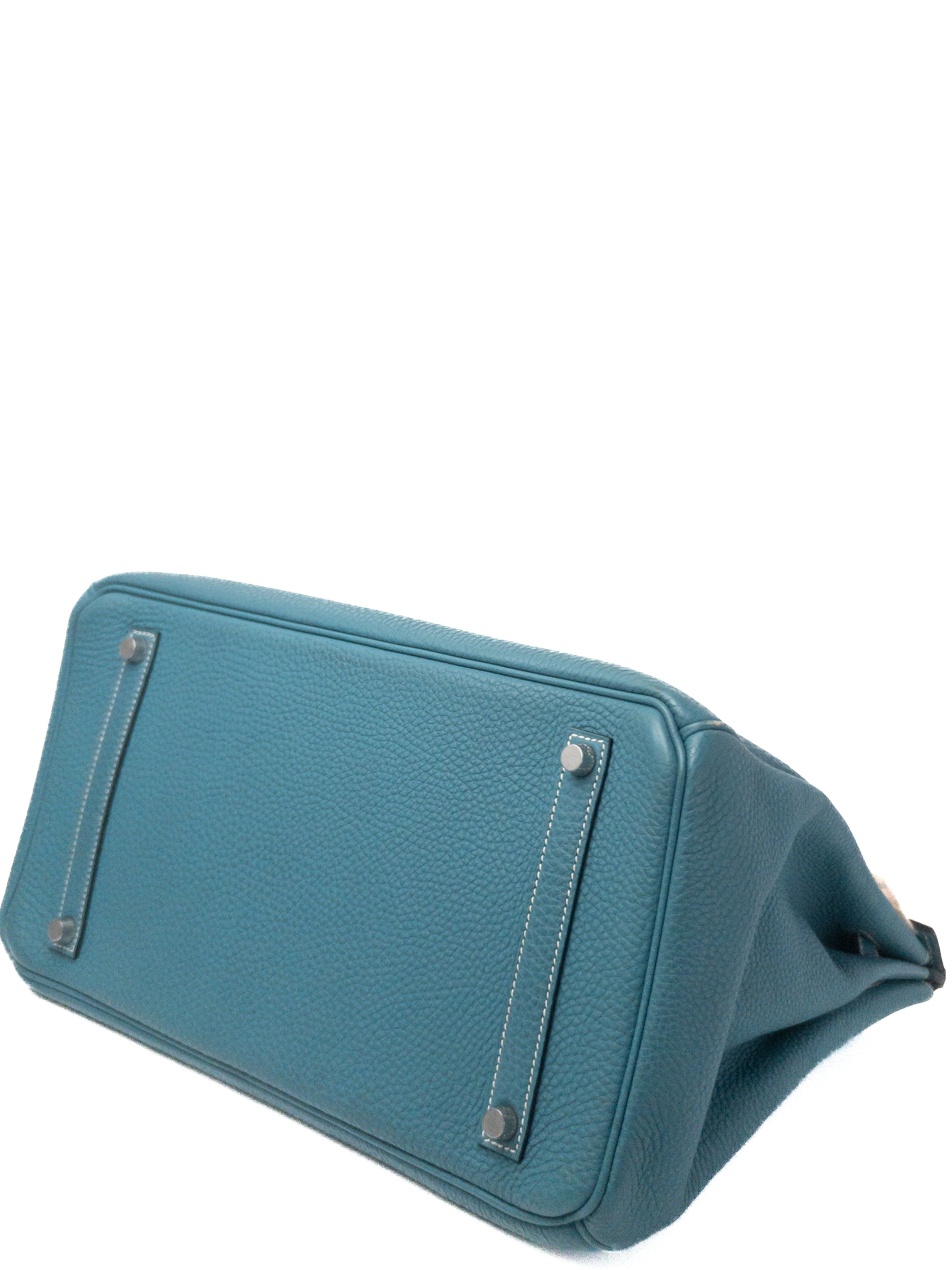 Birkin 35 Bleu Jean Palladium Hardware Togo □M