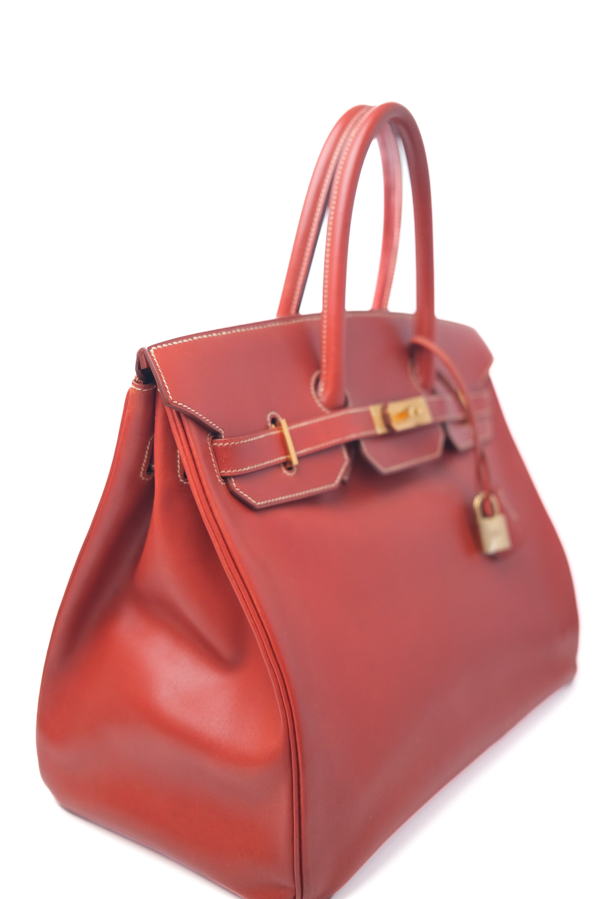Birkin 35 Brique Gold Hardware Box Leather □B