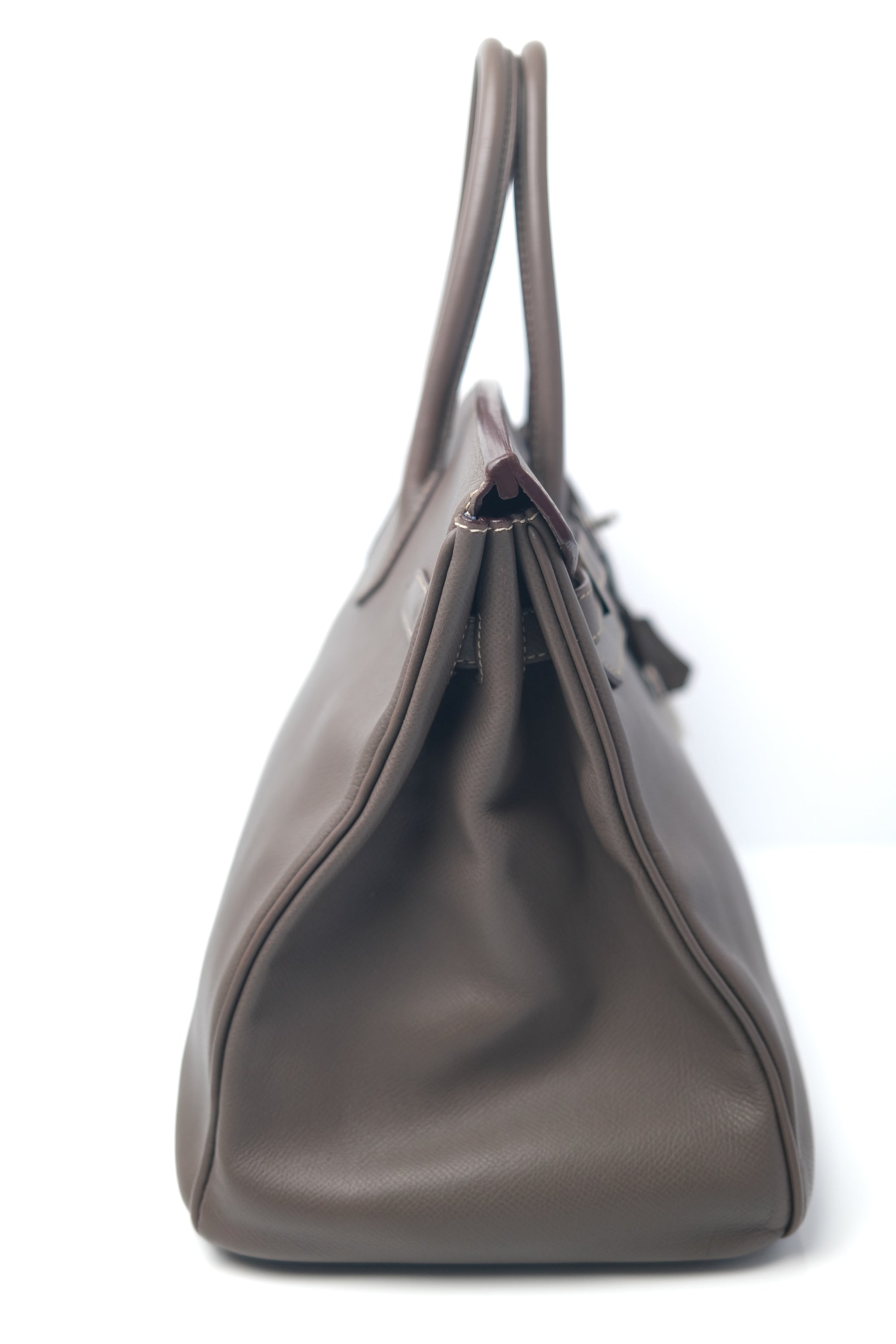 Birkin 35 Etain / Bleu Thalassa interior Palladium Hardware Epsom (Candy Collection) □O