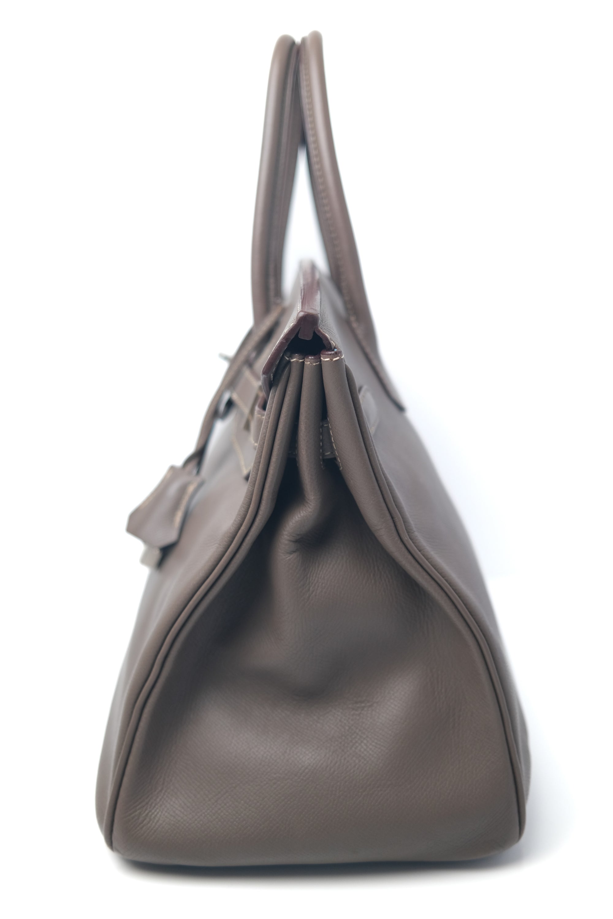 Birkin 35 Etain / Bleu Thalassa interior Palladium Hardware Epsom (Candy Collection) □O