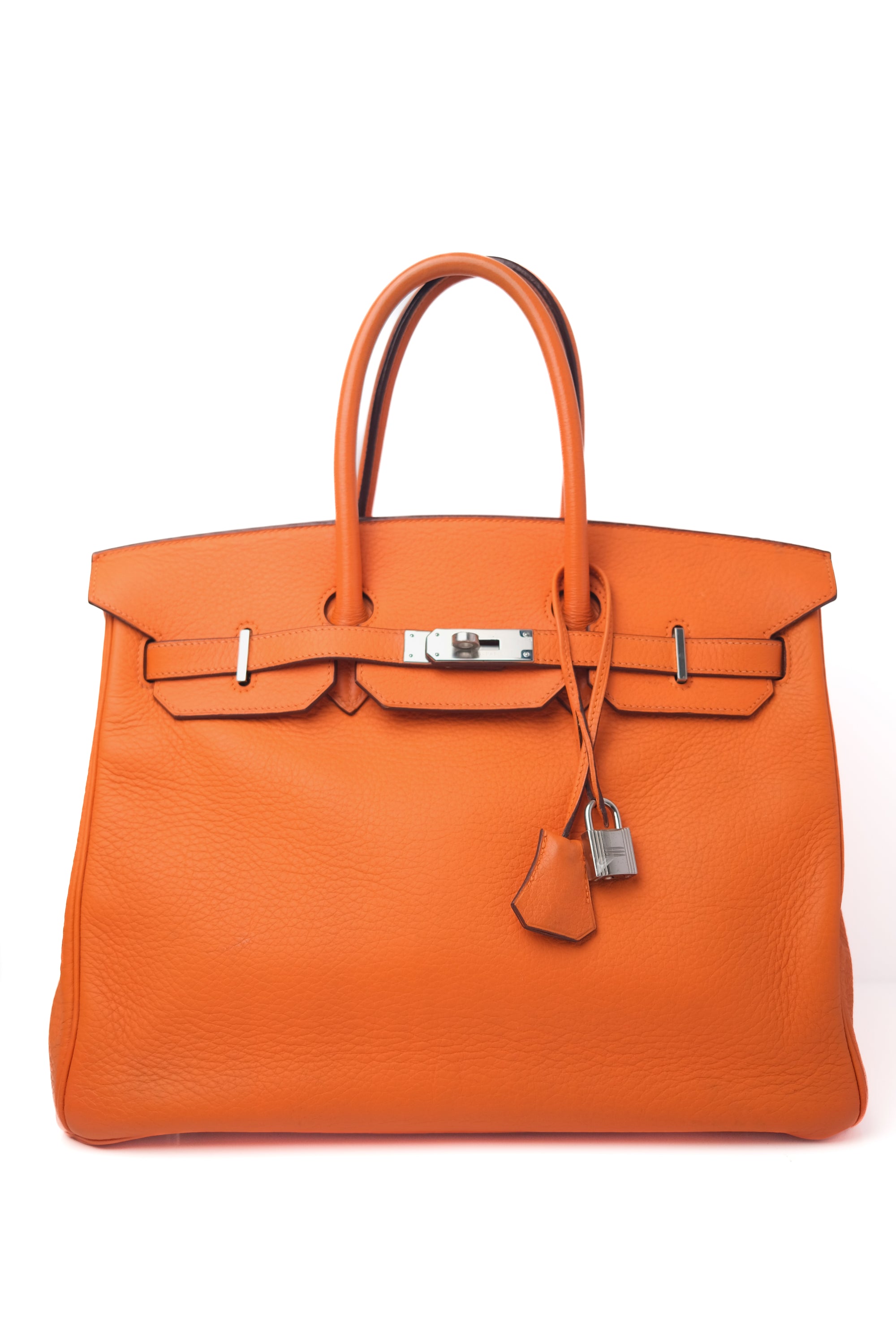 Birkin 35 Orange Palladium Hardware □H