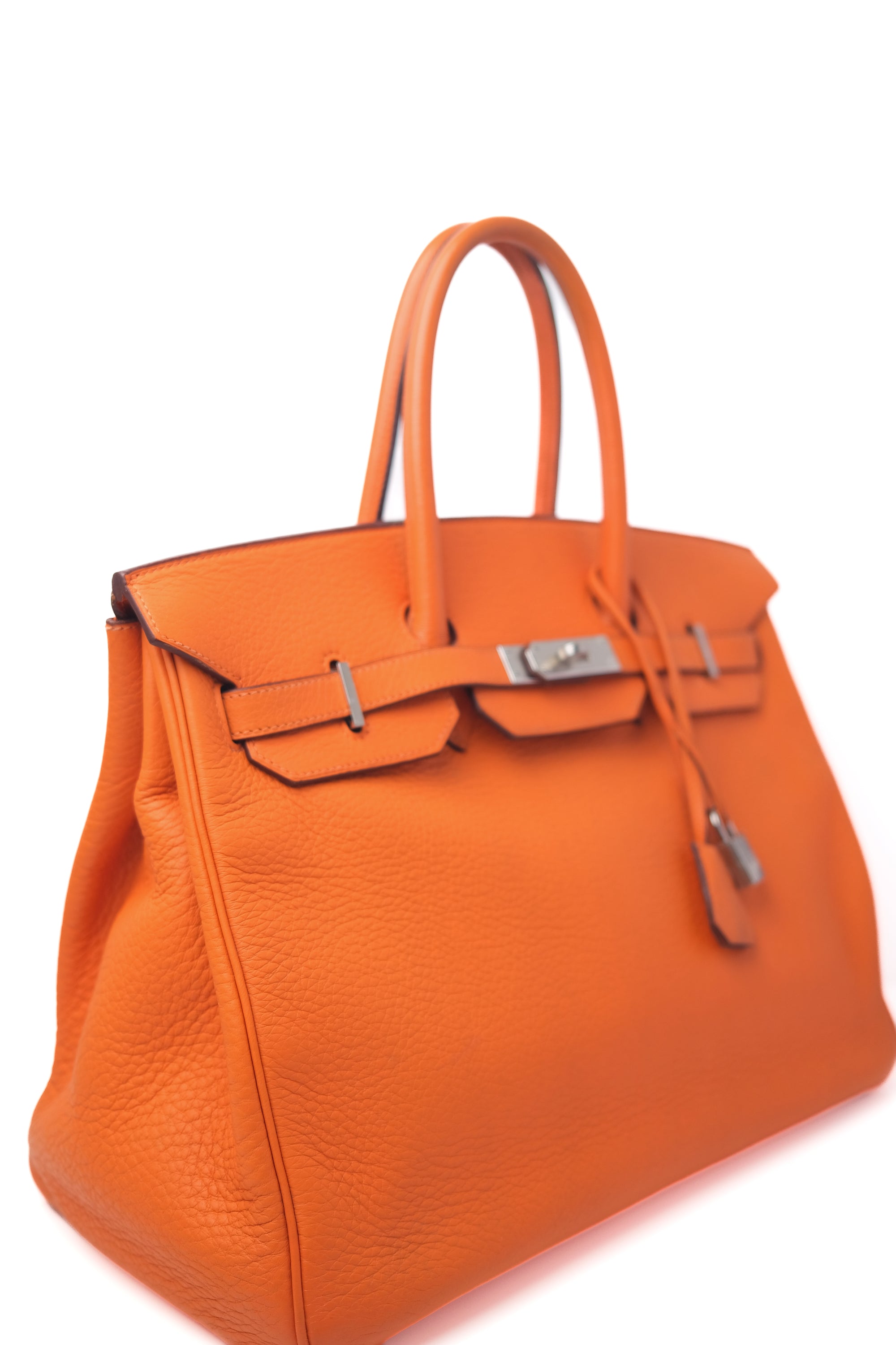 Birkin 35 Orange Palladium Hardware □H