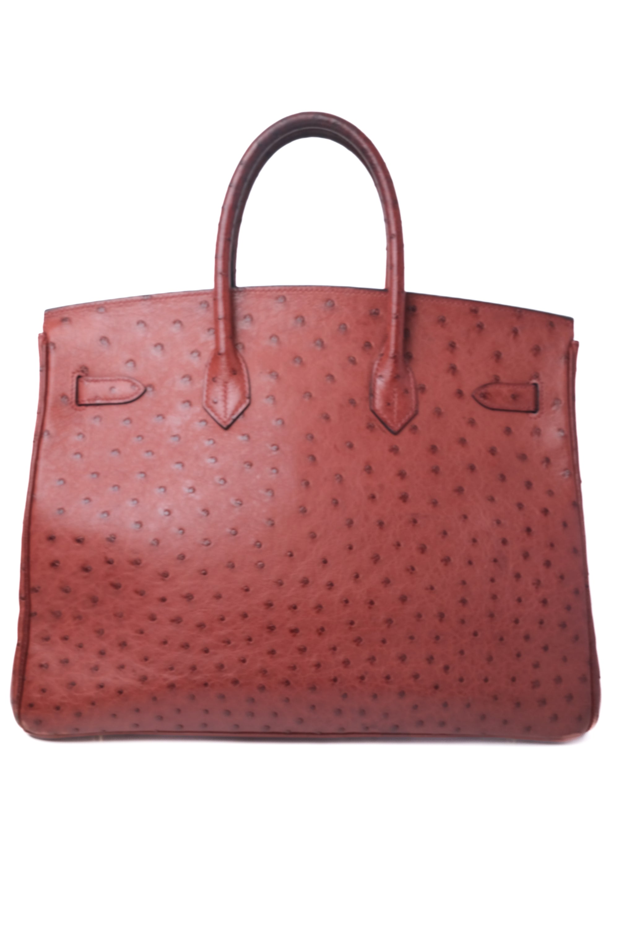 Birkin 35 Ostrich Rouge H Gold Hardware
