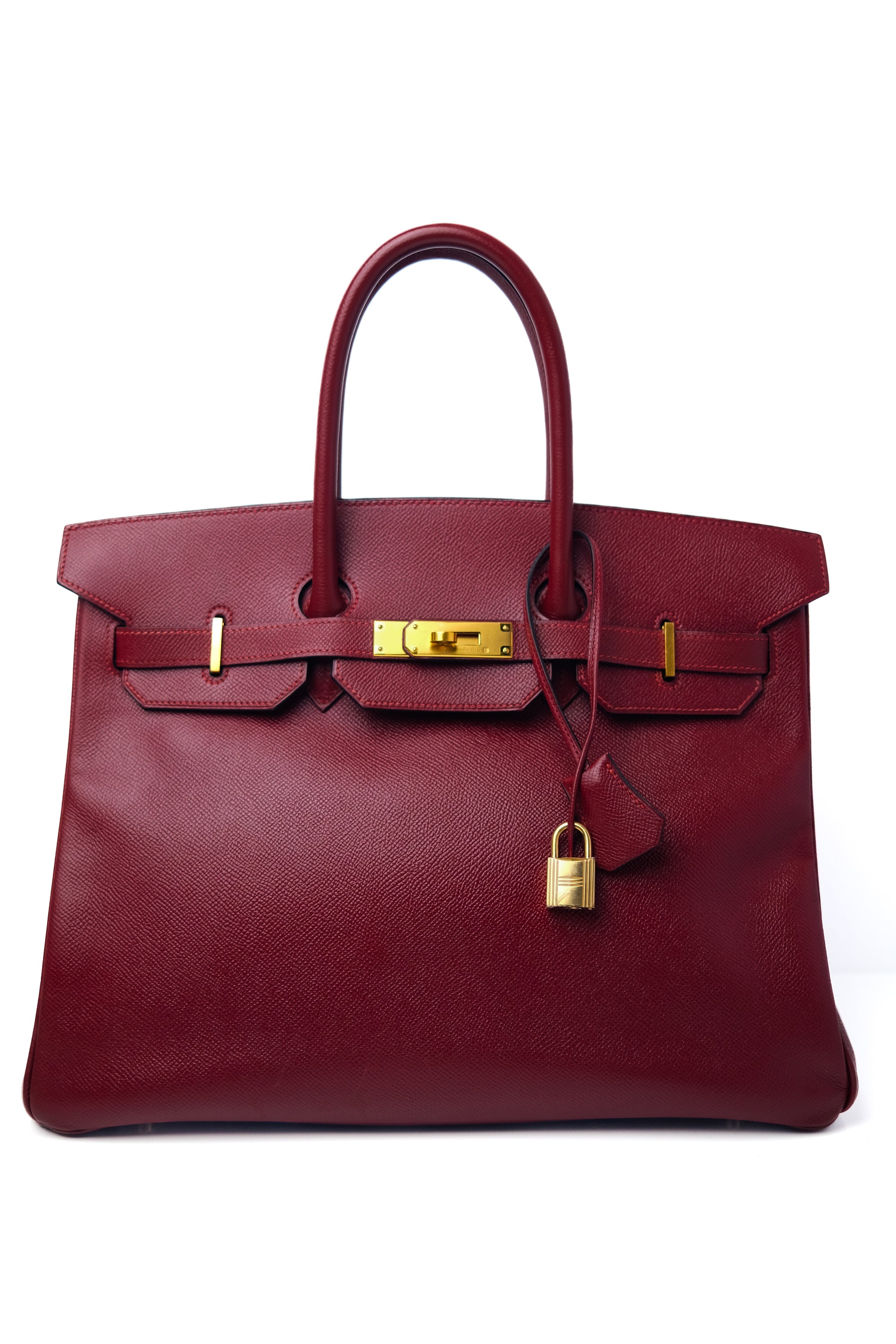 Birkin 35 Rouge H Gold Hardware Epsom □C