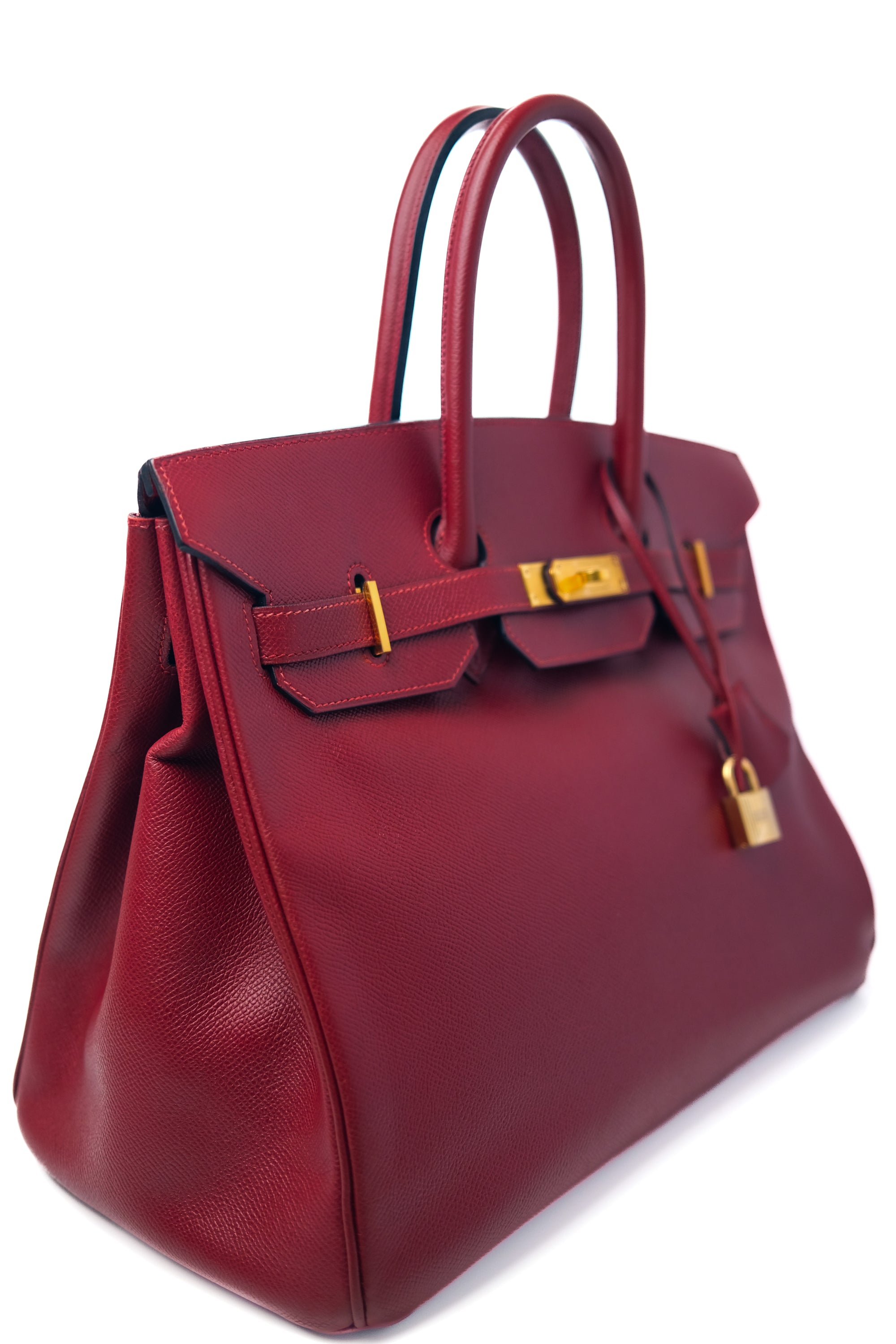 Birkin 35 Rouge H Gold Hardware Epsom □C