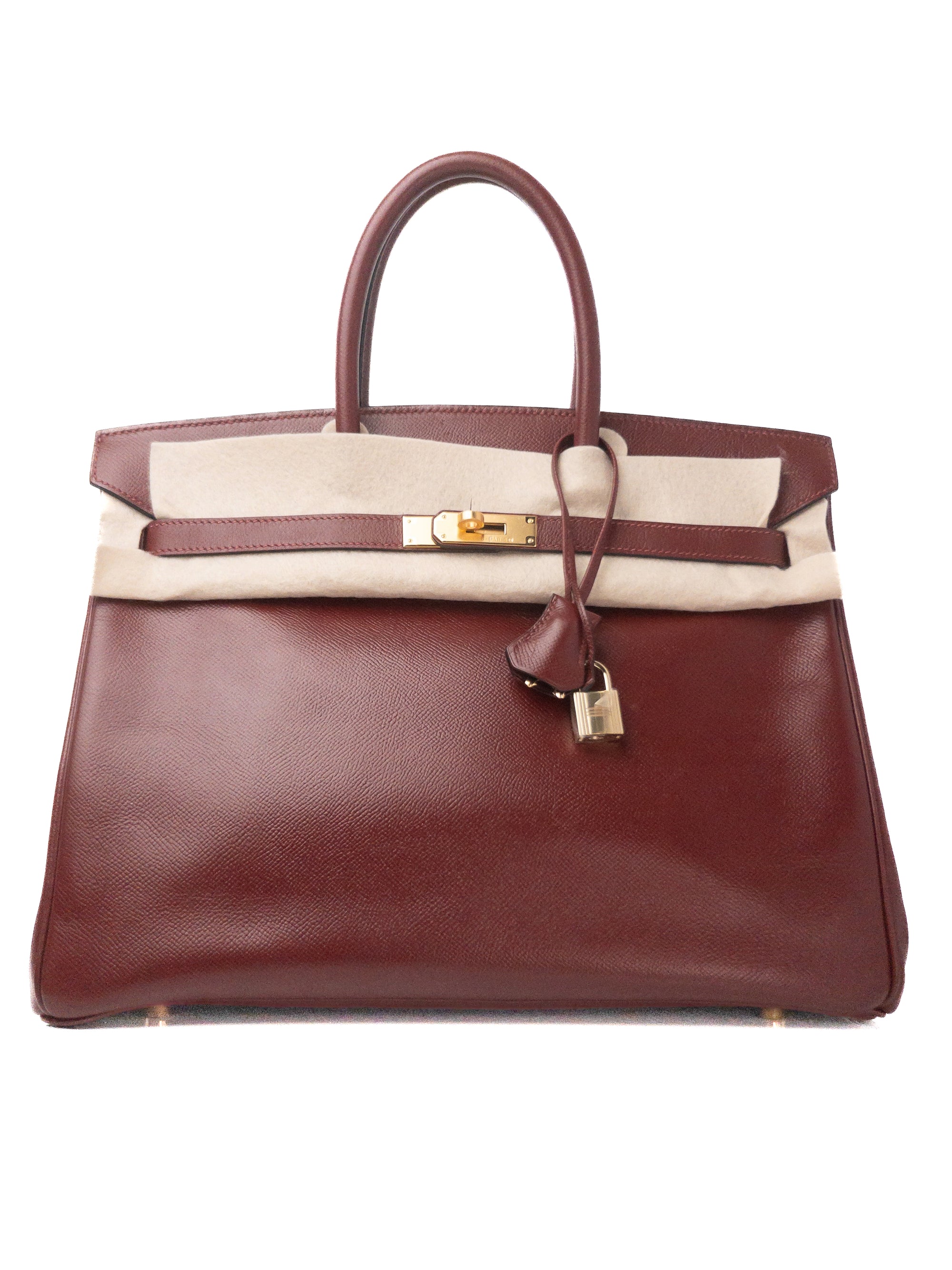 Birkin 35 Rouge H Gold Hardware Epsom □F