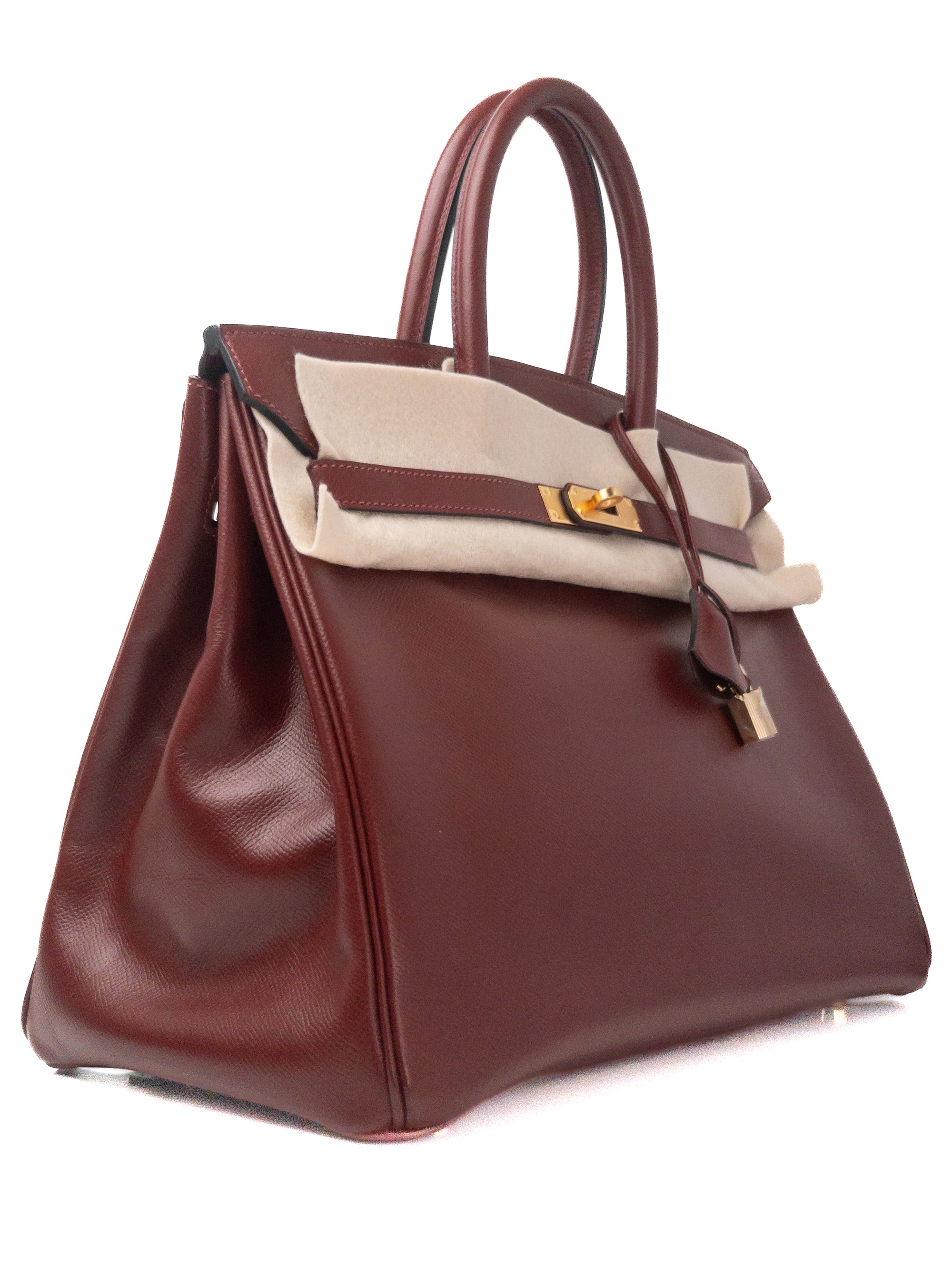 Birkin 35 Rouge H Gold Hardware Epsom □F