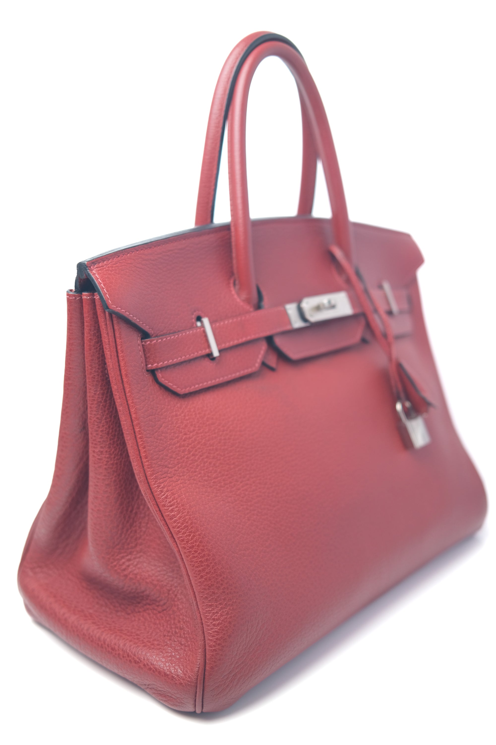Birkin 35 Rouge H Palladium Hardware Buffalo □F