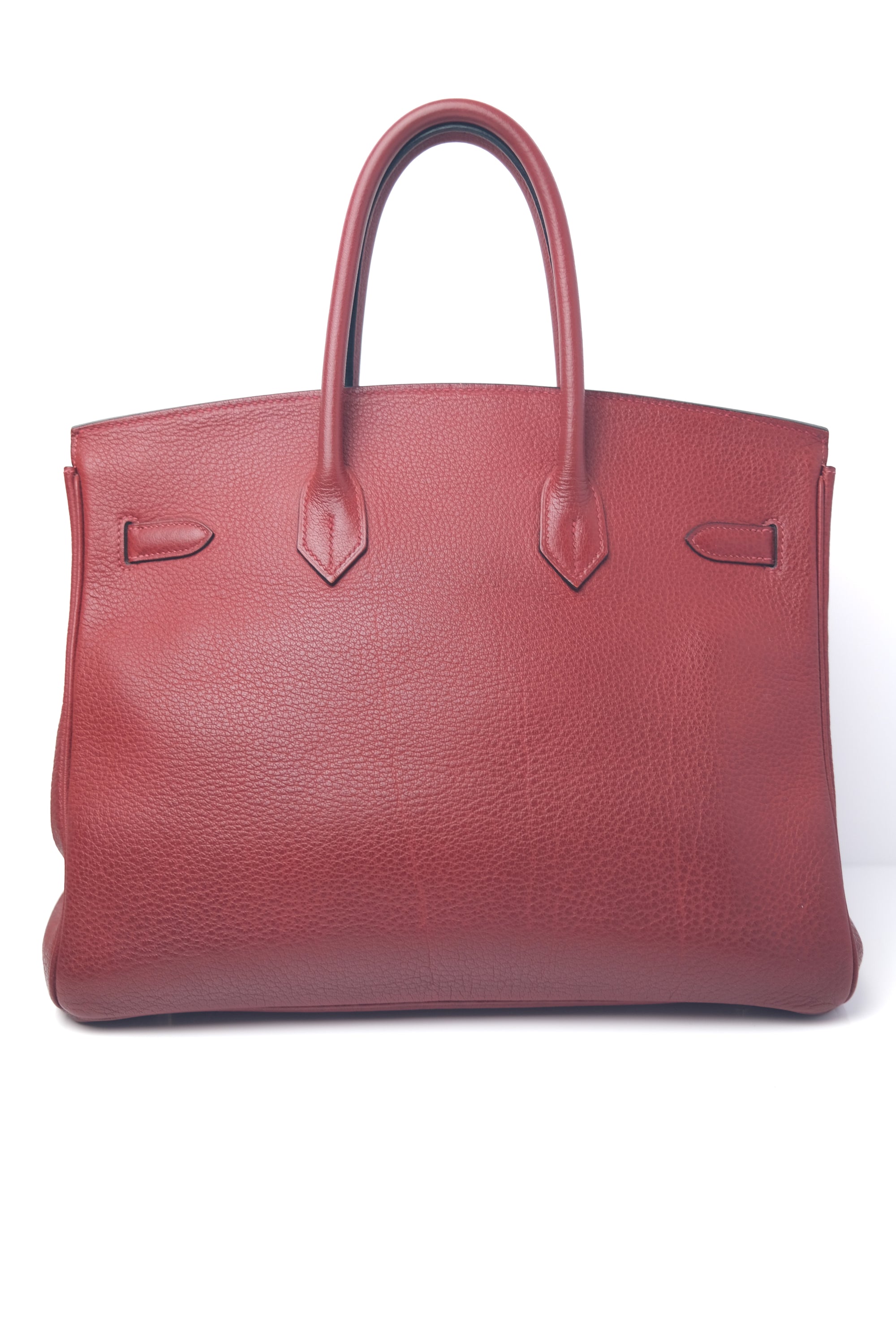 Birkin 35 Rouge H Palladium Hardware Buffalo □F