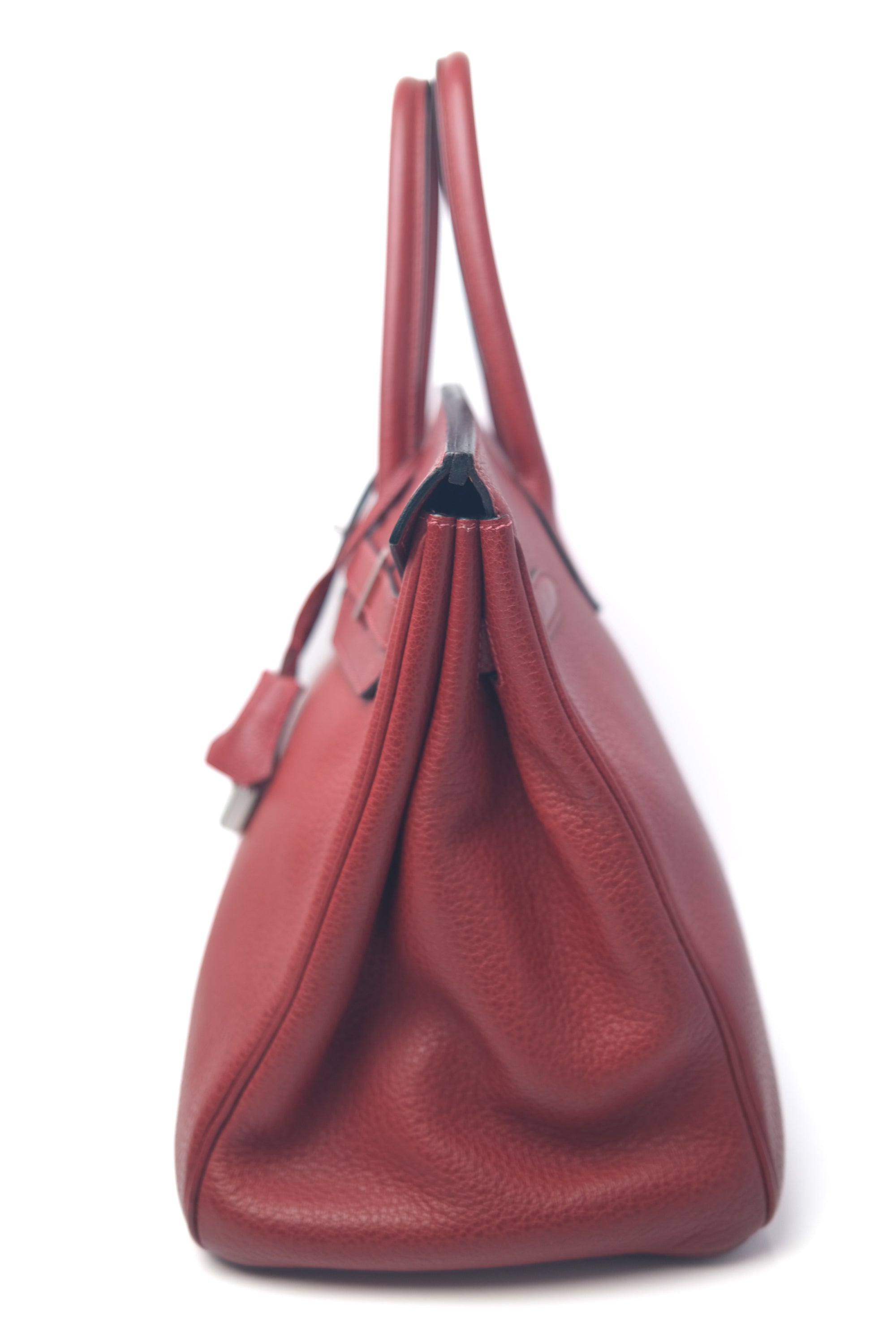 Birkin 35 Rouge H Palladium Hardware Buffalo □F